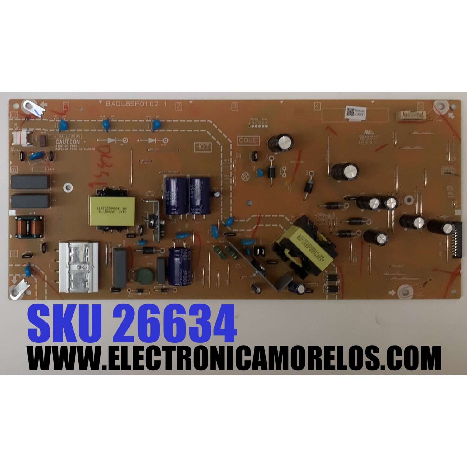 FUENTE DE PODER PARA TV PHILIPS / NUMERO DE PARTE ADL8521T / BADL85F0102 1 / ADL85MPWT / P000013635 / PANEL UCF81XA-G032 / HV650QUB-F70 / MODELO 65PUL7552 / 65PUL7552/F7