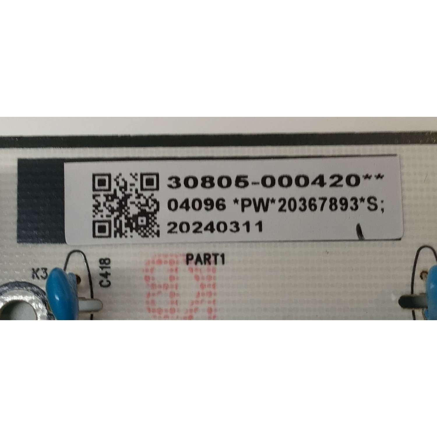 FUENTE DE PODER PARA TV TCL / NUMERO DE PARTE 30805-000420 / 40-L17SW2-PWE1KG / 11601-500150 / 20240311 / 20367893 / PANEL LVU650NDJL CS9W59 V3 / DISPLAY ST6451D06-3 VER.2.1 / MODELO 65S571G - Imagen 3