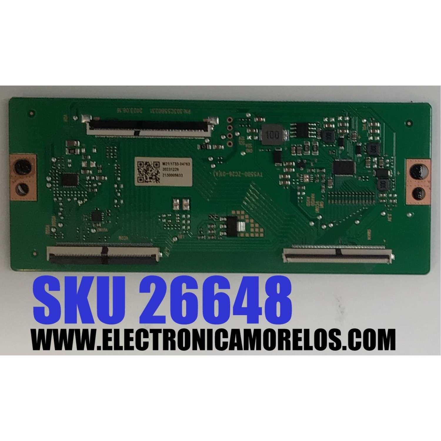 T-CON ORIGINAL PARA TV ONN / NUMERO DE PARTE 513C55B0M21 / TV55B0-ZC26-01 / 303C55B0231 / TV55B0-ZC26-01(A) / PANEL ST6451D06-3 (V2.3) / DISPLAY ST6451D06-3 VER.2.3 / ST6451D06-3 VER.2.1 / MODELO 100012587 65 PULGADAS