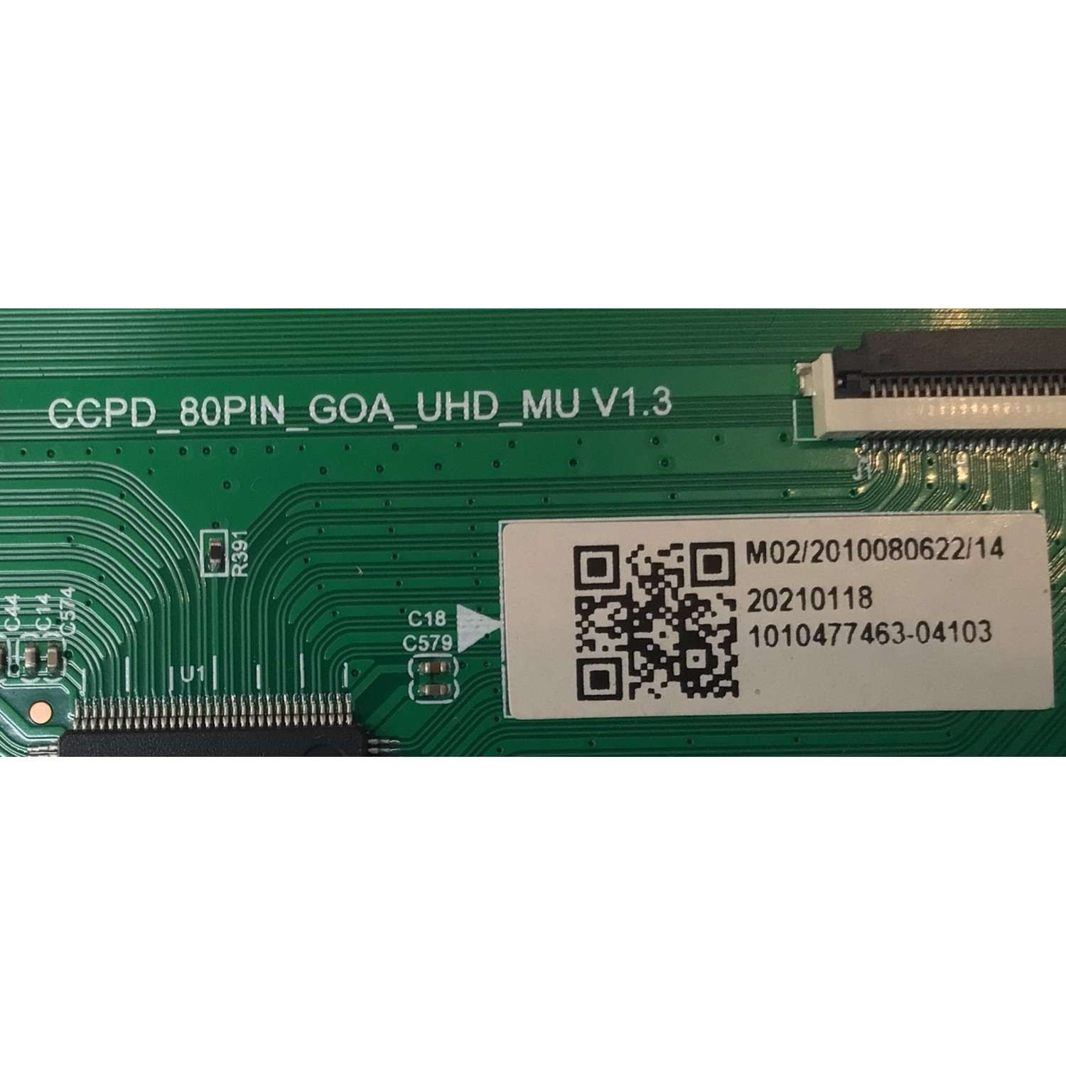 T-CON PARA TV JVC / NUMERO DE PARTE 513C4954M02 / CCPD_80PIN_GOA__UHD_MU V1.3 / CCPD_80PIN_G0A__UHD_MU V1.3 / 2E03562A0 / 20210118 / 1010477463 / DISPLAY CC500PV7D VER.03 / MODELOS LT-50MAW705 / 100012585 ((50'' PULGADAS)) - Imagen 2