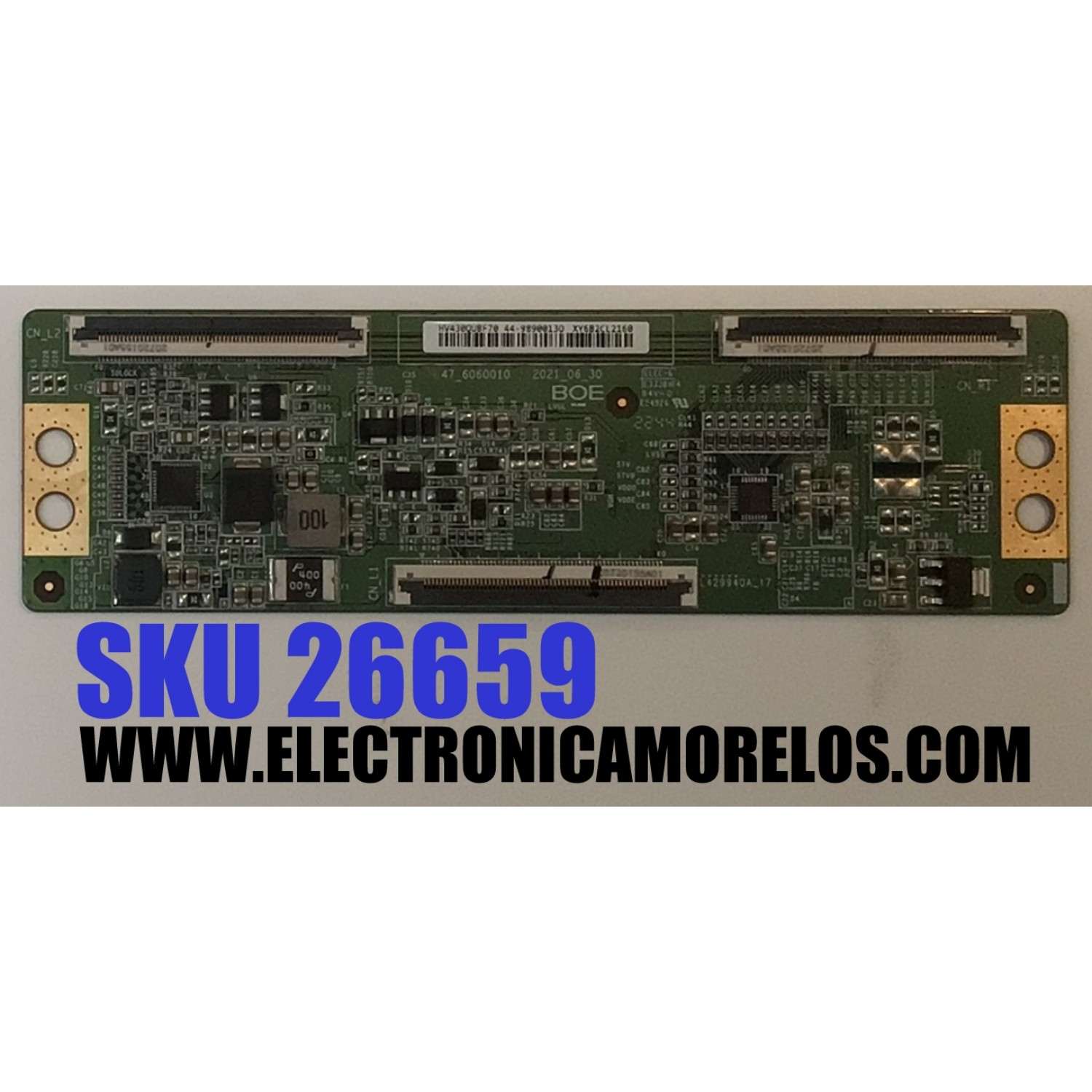 T-CON PARA TV VIZIO / NUMERO DE PARTE 44-98900130 / 47_6060010 / HV430QUBF70 / L429940A_17 / XY6B2CL2160 / PANEL BOEI430WQ1 / DISPLAY HV430QUB-F70 / MODELO M43Q6M-K04 / M43Q6M-K04 LBVFN7NZ