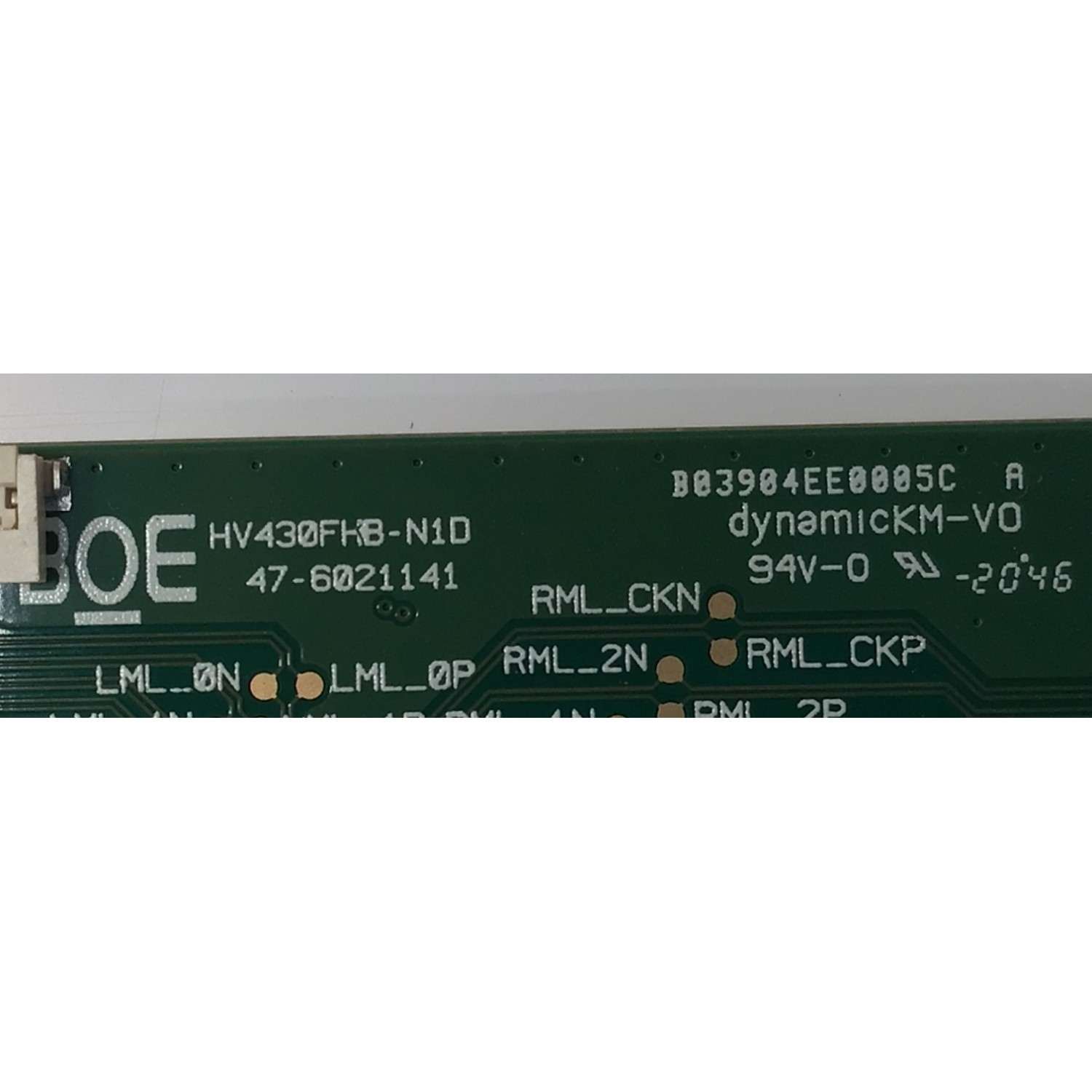 T-CON PARA TV LG / NUMERO DE PARTE 44-97716660 / 47-6021141 / HV430GHB-N1D / HV430FHBF9D / 44-9771666O / B03904EE0005C / PANEL NC430DUE-ABCHXC / DISPLAY HV430FHB-F9D / MODELO 43LM6300PUB / 43LM6300PUB.BWMGLJM - Imagen 2