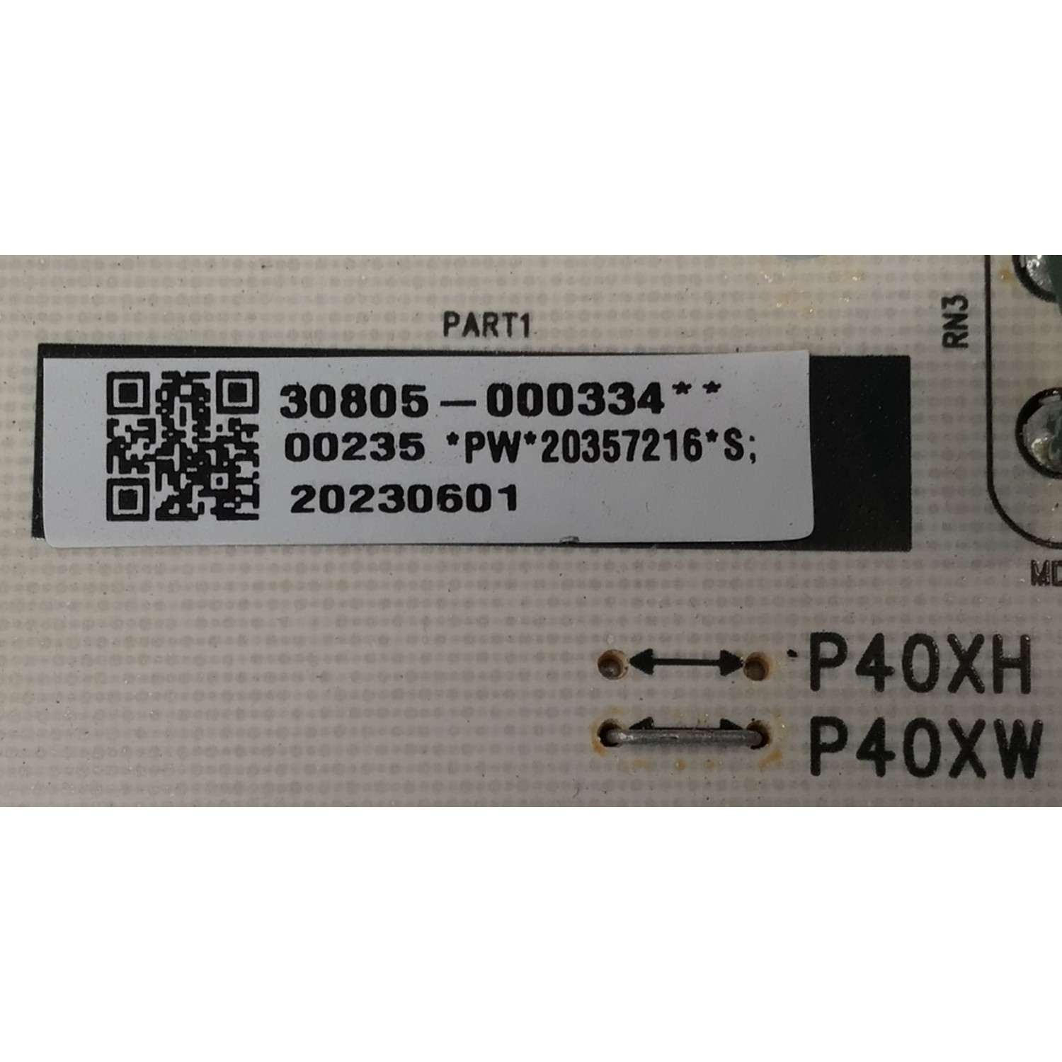 FUENTE DE PODER PARA TV TCL / NUMERO DE PARTE 30805-000334 / 40-P40XWL-PWG1ZG / 11601-500103 / P40XH / P40XW / 357216 / 20357216 / 20230601 / PANEL LVU750NDGL / DISPLAY ST7461D05-7 VER.2.1 / MODELO 75QM850G - Imagen 3