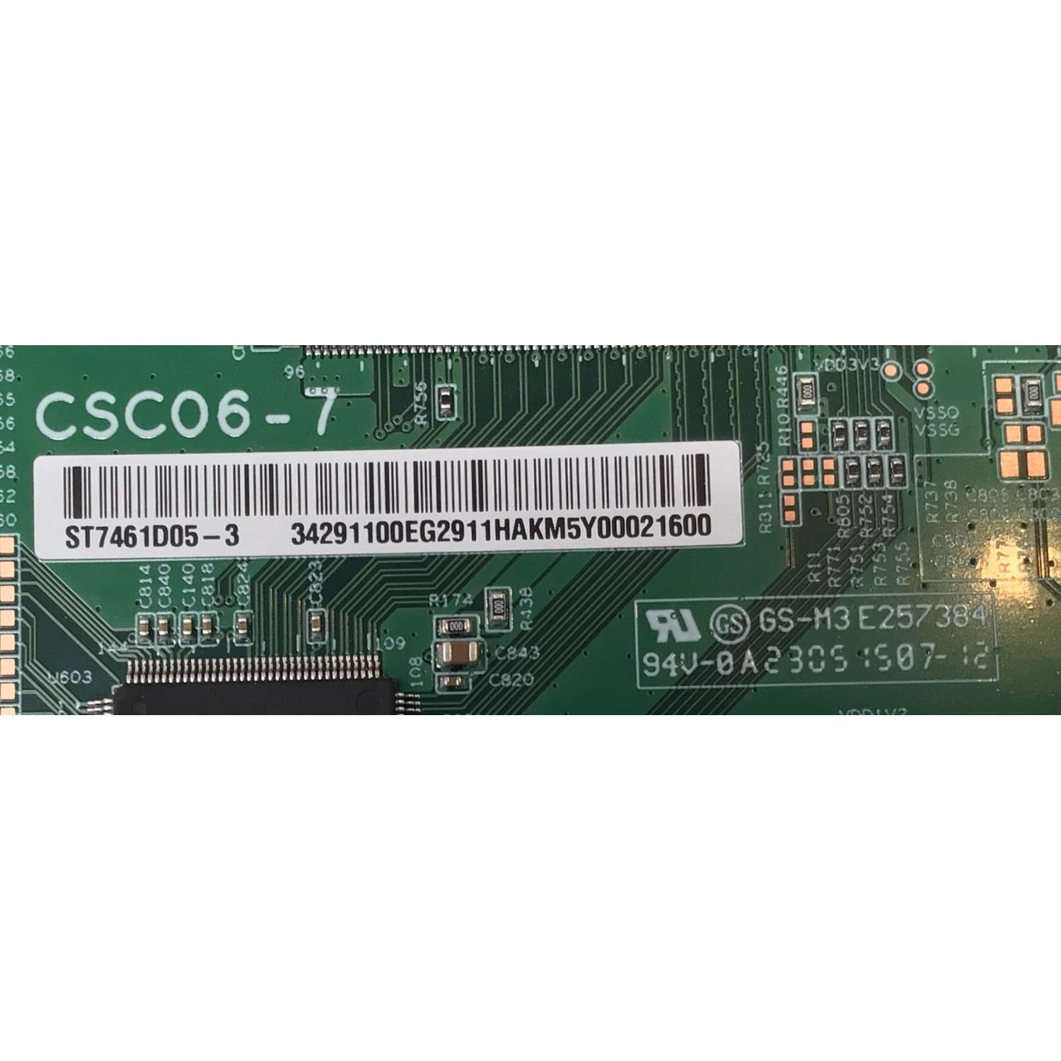 T-CON PARA TV TCL / NUMERO DE PARTE 34291100EG / CSC06-7 / ST7461D05-3 / 34291100EG2911 / PANEL LVU750NDGL / DISPLAY ST7461D05-7 VER.2.1 / MODELO 75QM850G - Imagen 2