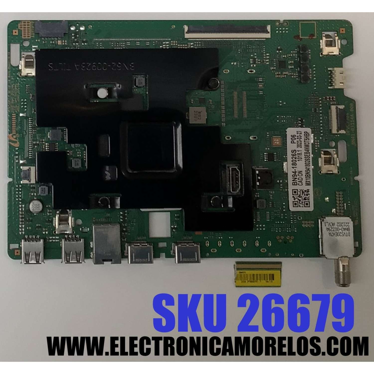 MAIN ORIGINAL PARA TV SAMSUNG / NUMERO DE PARTE BN94-18026S / BN41-03114A / BN41-03114A-000 / DFVC2304 / BN97-20403F / W058C-E81A / PANEL CY-QC085HGCV1H / DISPLAY PT850GT01-1 VER.1.0 / MODELO QN85Q60CDFXZA XA01