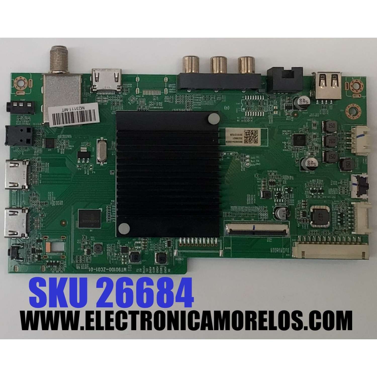 MAIN ORIGINAL PARA TV ONN 4K UHD HDR ROKU TV / NUMERO DE PARTE 515C90100M63 / MT90100-ZC01-01 / M23111-MT / M63/9254-00836 / 20230821 / 2010121526 / DISPLAY CV500U2-T01 REV:01 / MODELO 100012585 (50")