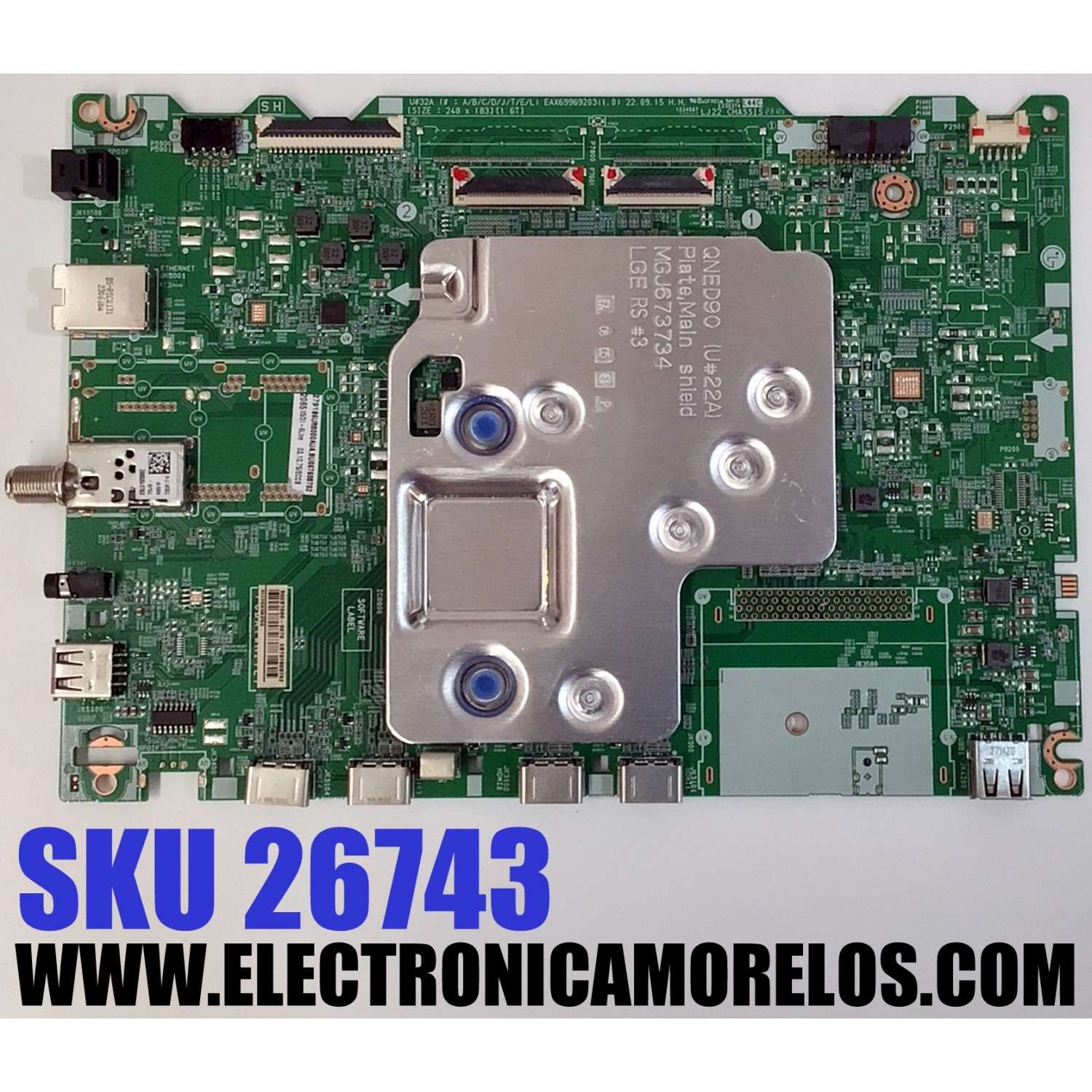 MAIN ORIGINAL PARA TV LG 4K UHD HDR SMART TV / NUMERO DE PARTE EBT67608702 / EAX69969203 / EAX69969203(1.0) / 67608702 / PANEL NC860TQF-ABMH1 / DISPLAY HV860QUB-E1E / MODELO 86UR8000AUA / 86UR8000AUA.BUSGLKR