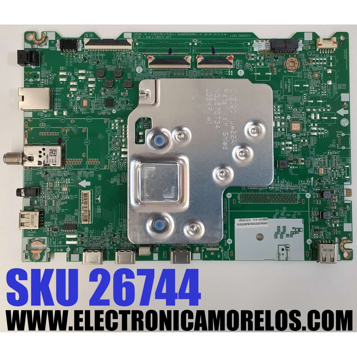 MAIN PARA TV LG ORIGINAL 4K UHD SMART TV / NUMERO DE PARTE EBT67575701 / EAX6976306 / EAX6976306 (1.0) / 67575701 / PANEL NC860TQF-VBLH5 / DISPLAY HF860QUB-E2D / MODELO 86UQ7070ZUD / 86UQ7070ZUD.BUSFFKR