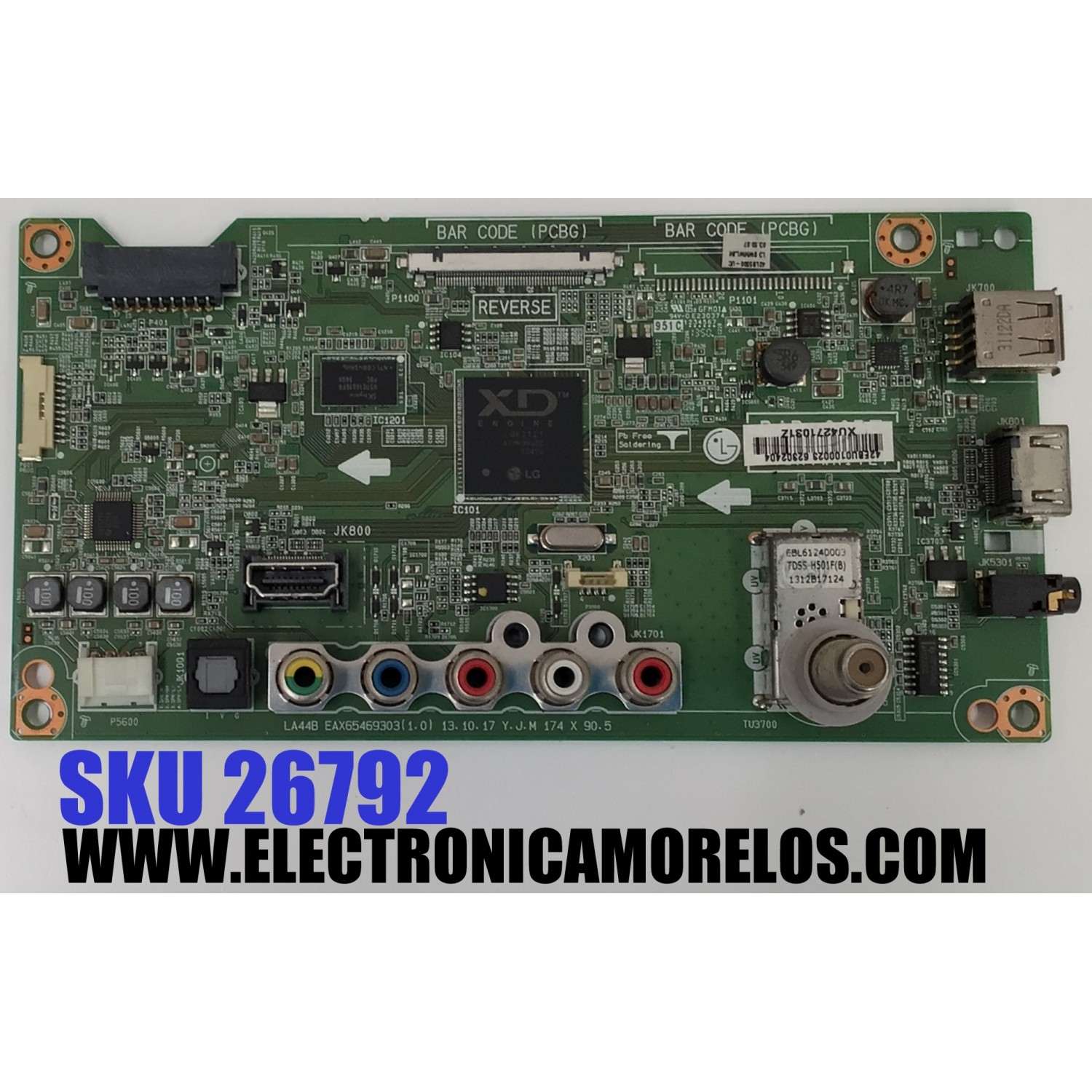 MAIN PARA TV LG / NUMERO DE PARTE 62302404 / EAX65469303 / EAX65469303 (1.0) / PANEL LC420DUE / DISPLAY LC420DUE (FG)(A5) / MODELO 42LB5500 / 42LB5500-UC / 42LB5500-UC.BWMWLJM