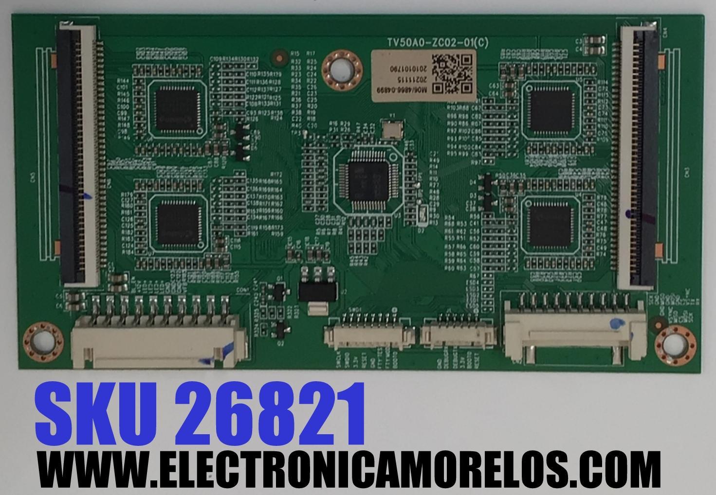 LED DRIVER PARA TV ONN / NUMERO DE PARTE 514Q50A0M06 / TV50A0-ZC02-01(C) / 2E06210A0 / 20211115 / 2010101790 / DISPLAY JR645R3HA7L / MODELO 100071705 (65")