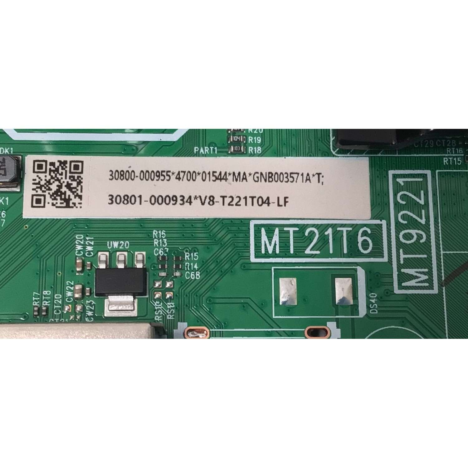MAIN FUENTE ((COMBO)) PARA TV TCL FHD·HDR· ((GOOGLE TV)) / NUMERO DE PARTE 30800-000955 / 40-MT21T6-MPB2HG CS0T / 11602-500830 / MT9221 / MT21T6 / 30801-000934 / V8-T221T04-LF / PANEL LVF430NDEL / DISPLAY ST4251B05-2 VER.2.1 / MODELO 43S350G - Imagen 3