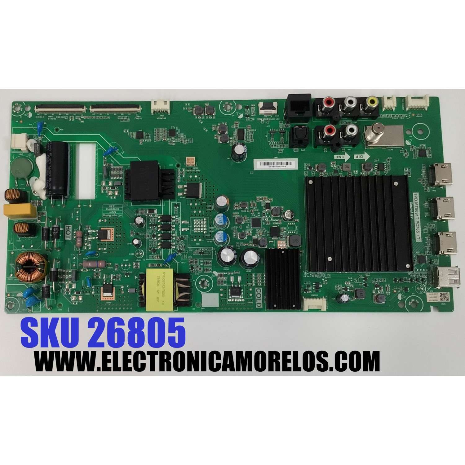 MAIN FUENTE COMBO ORIGINAL PARA TV VIZIO 4K UHD HDR SMARTCAST / NUMERO DE PARTE TPD.MT5691T.PC765 / TPD.MT5691T.PC765 (T) / M000BS10R / A000CT00J / AY341304YS / E838A0D335B4/ PANEL V500DJ7-D03 / V500DJ7-203 / DISPLAY V500DJ7-D03/ MODELO V506-J09 LINIG1DA