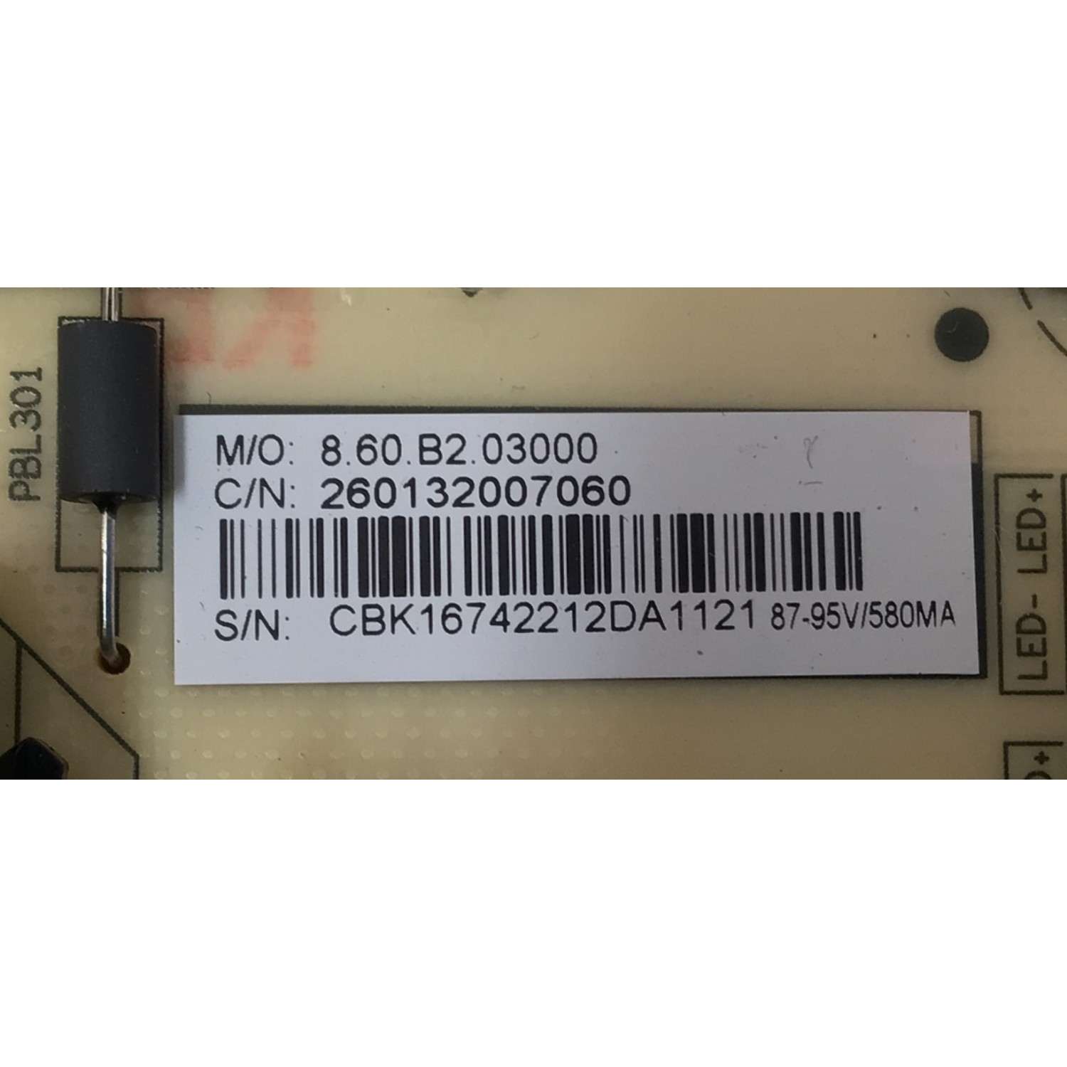 FUENTE DE PODER PARA TV WESTINGHOUSE / NUMERO DE PARTE 260132007060 / HKC-LEDTV-P65 / 20220416 REV:1.3 / CVB65004A1 / 8.60.B2.03000 / PANEL HK650WLEDM-SH8FH / MODELO WR65UX4210 - Imagen 3