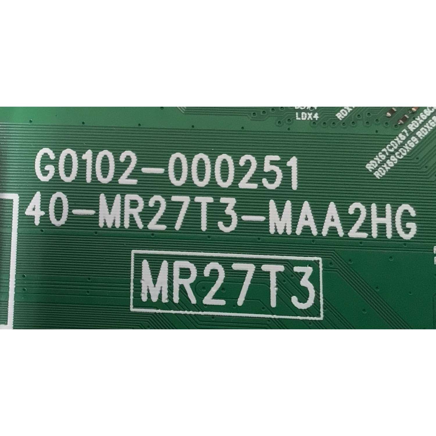 MAIN ORIGINAL PARA TV TCL 4K UHD HDR ROKU TV / NUMERO DE PARTE G0301-000448-Z00 / G0102-000251 / 40-MR27T3-MAA2HG / MR27T3 / G0301-000448 / G0301-000448-Z0S / V8-MR27K01-LF / PANEL LVU550NDAL / DISPLAY ST5461D17-1 VER.2.1 / MODELO 55S451 / 55S41BR - Imagen 3