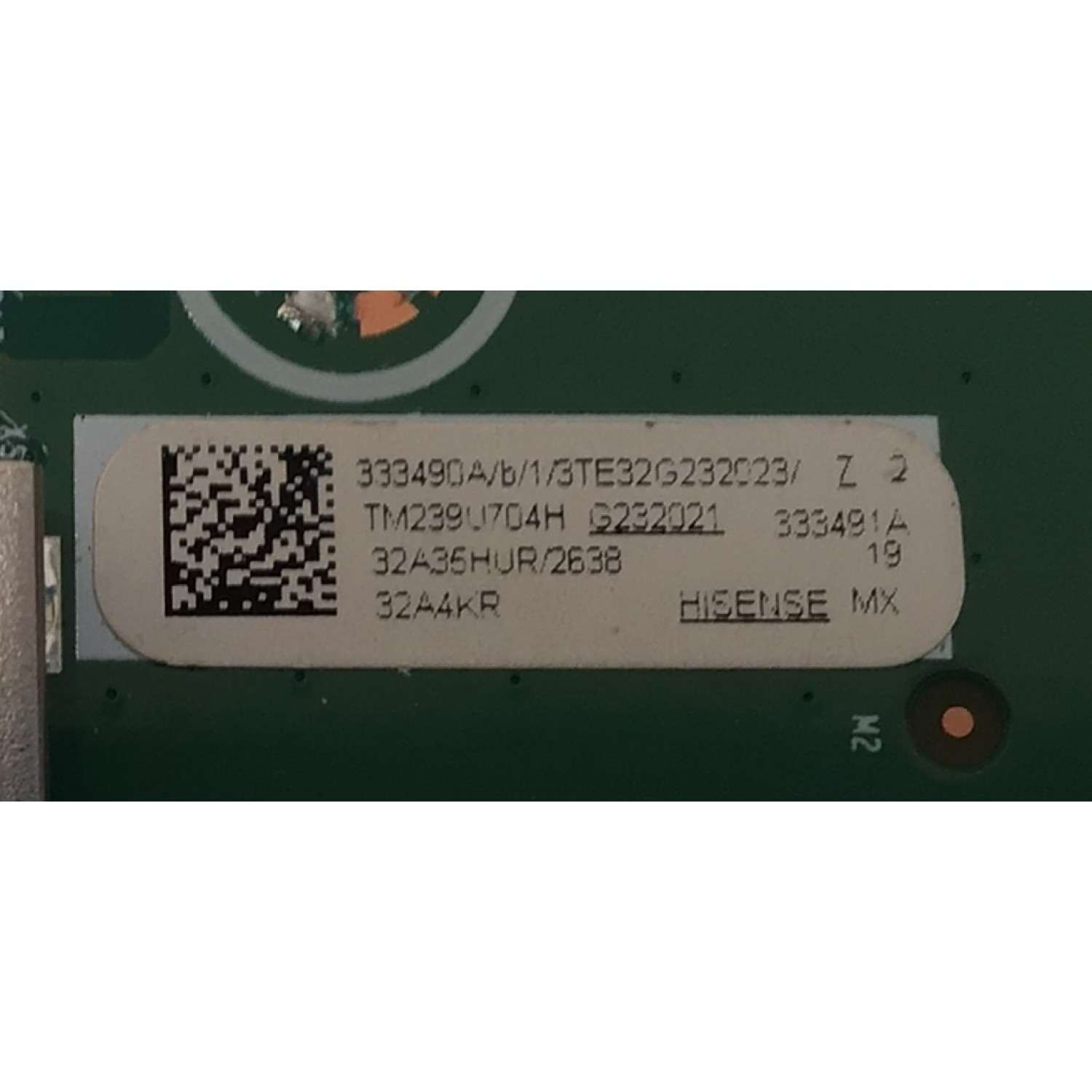 MAIN FUENTE ((COMBO)) PARA TV HISENSE HD ((SMART TV)) / NUMERO DE PARTE 333490 / RSAG7.820.13034/ROH / 32A35HUR/2638 / 333491 / G232021 / PANEL JHD315H1H71-T0L1B1 / DISPLAY HV320WHB-F56 REV.4.0 / MODELO 32A4KR / 32A4KR 32A35HUR - Imagen 2