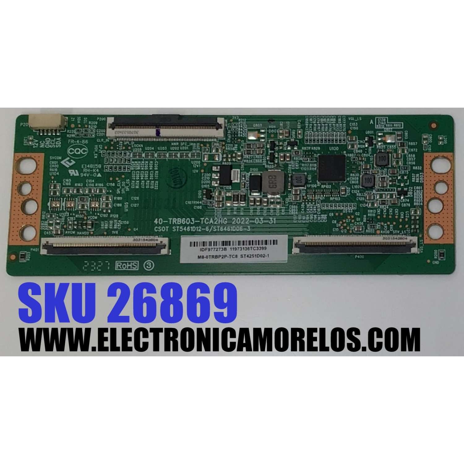 T-CON PARA TV PIONEER / NUMERO DE PARTE M8-0TRBP2P-TC8 / 40-TRB603-TCA2HG / ST5461D12-6 / ST6461D06-3 / ST4251D02-1 / PANEL LVU430CSDX / DISPLAY ST4251D02-1 VER.2.1 / MODELO PLE-43S11UHD