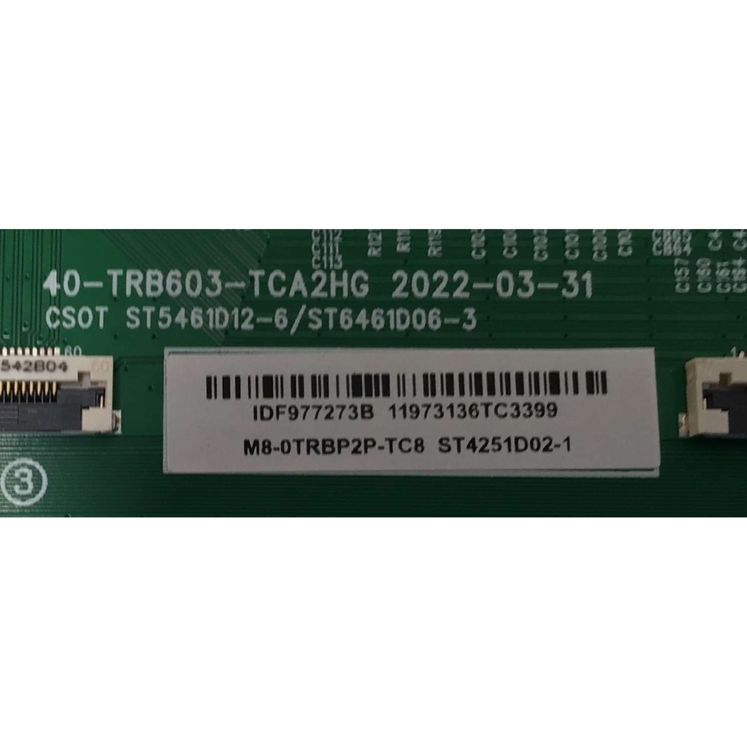 T-CON PARA TV PIONEER / NUMERO DE PARTE M8-0TRBP2P-TC8 / 40-TRB603-TCA2HG / ST5461D12-6 / ST6461D06-3 / ST4251D02-1 / PANEL LVU430CSDX / DISPLAY ST4251D02-1 VER.2.1 / MODELO PLE-43S11UHD - Imagen 2