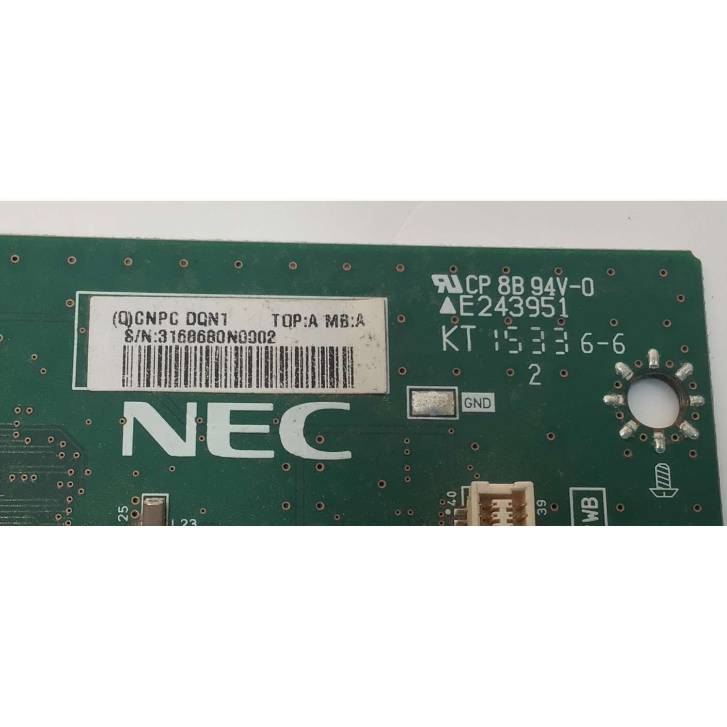 TARJETA INTERFACE PARA TV NEC ORIGINAL / NUMERO DE PARTE CNPCDQN1 / 715G6583-M02-000-006K / (Q)CNPCDQN1 / PWB-EXT2 / J2090722 REV.7 / MODELO X464UNS - Imagen 2