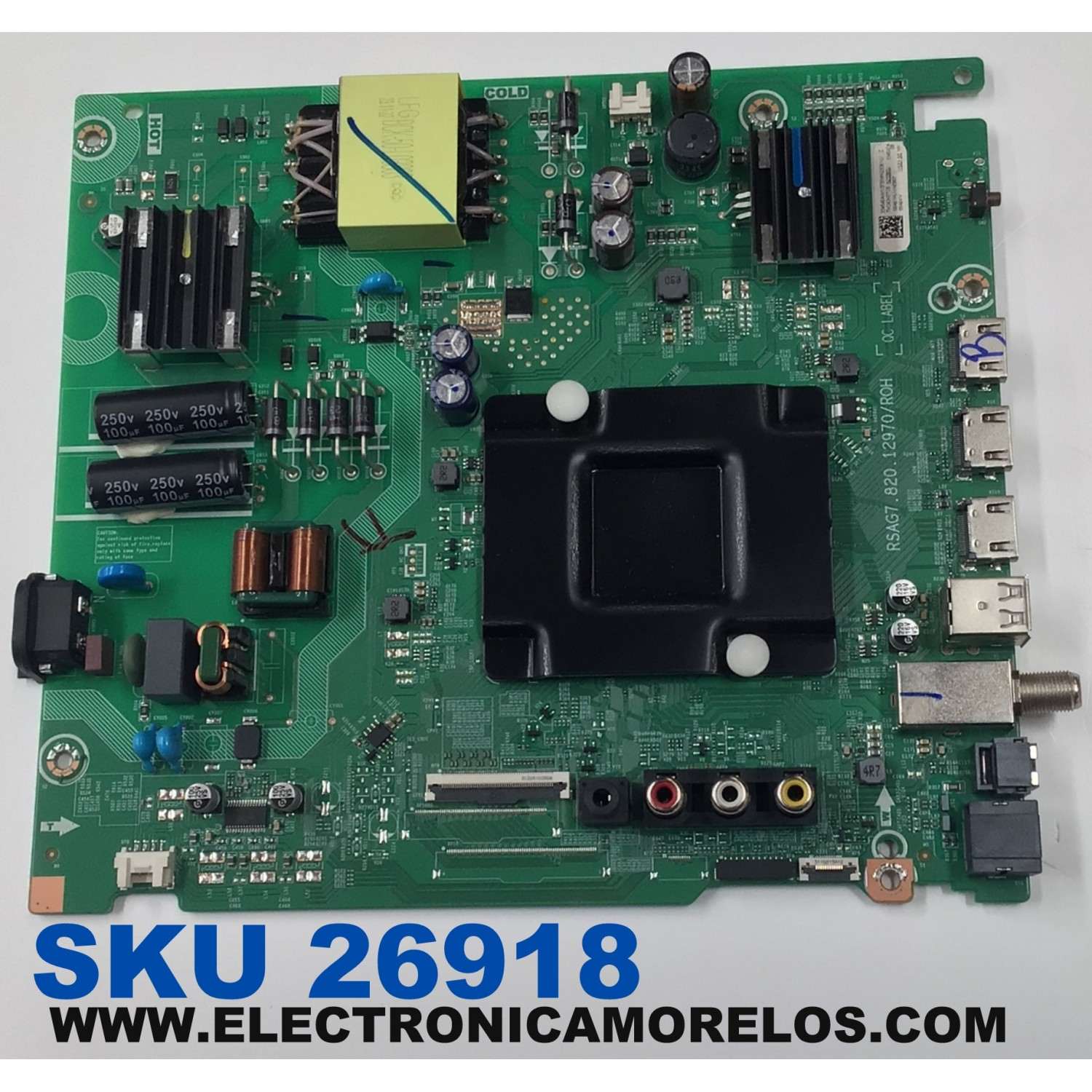MAIN FUENTE COMBO ORIGINAL PARA TV HISENSE 4K UHD HDR VIDAA / NUMERO DE PARTE 334546 / RSAG7.820.12970/ROH / 334547 / 58A51HUV/N0206 / N232831 / PANEL HD580Y1U92-TAL2 / DISPLAY CV580U1-T01 REV:02 / MODELO 58A6KV / 58A6KV 58A51HUV