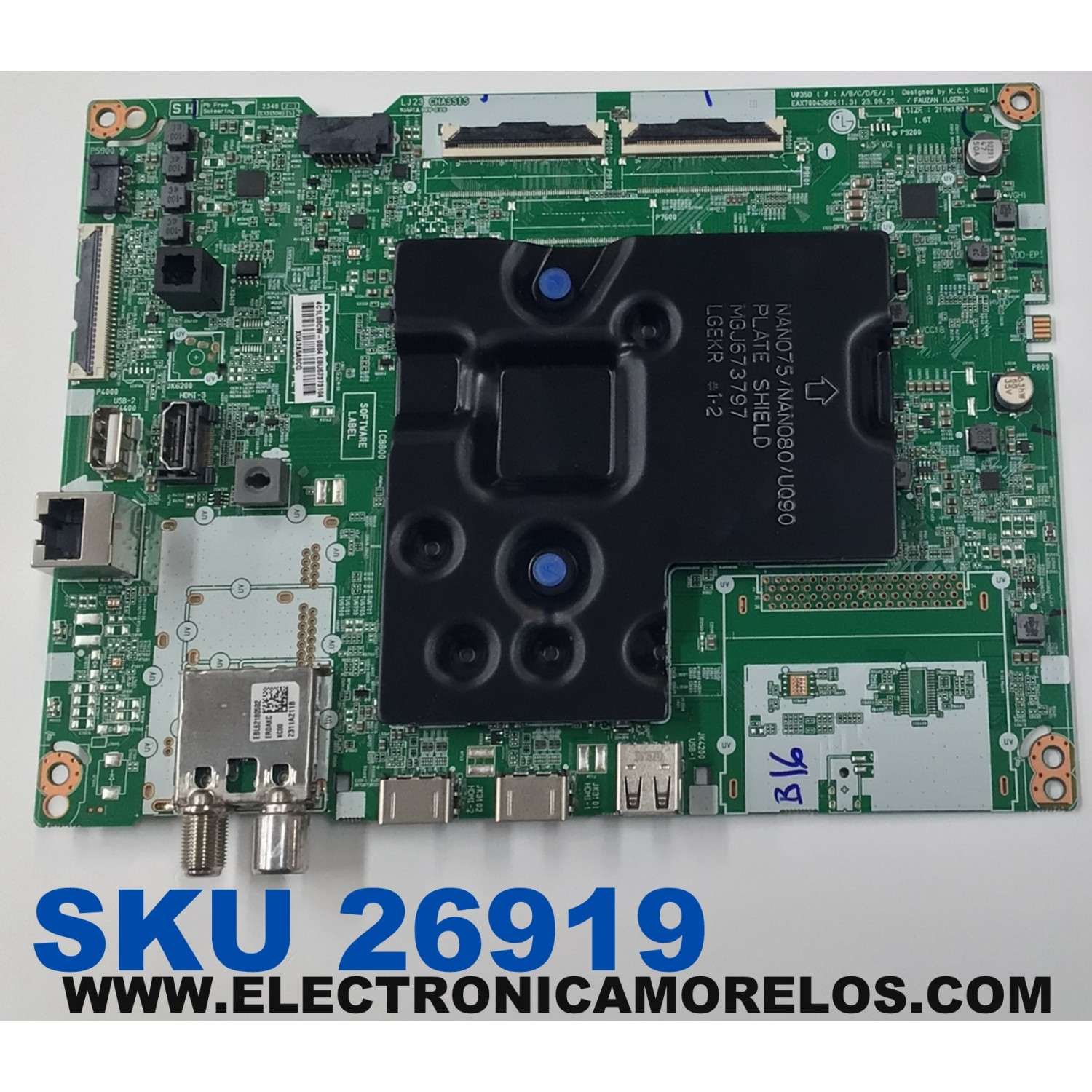 MAIN ORIGINAL PARA TV LG 4K UHD HDR SMART TV / NUMERO DE PARTE EBU67373104 / EAX70043606 / EAX70043606(1.3) / 67373104 / PANEL NC550TQG-AAKHC / DISPLAY LC550EQG (SP)(A1) / MODELO 55UR7800PSB / 55UR7800PSB.BWMYLJM