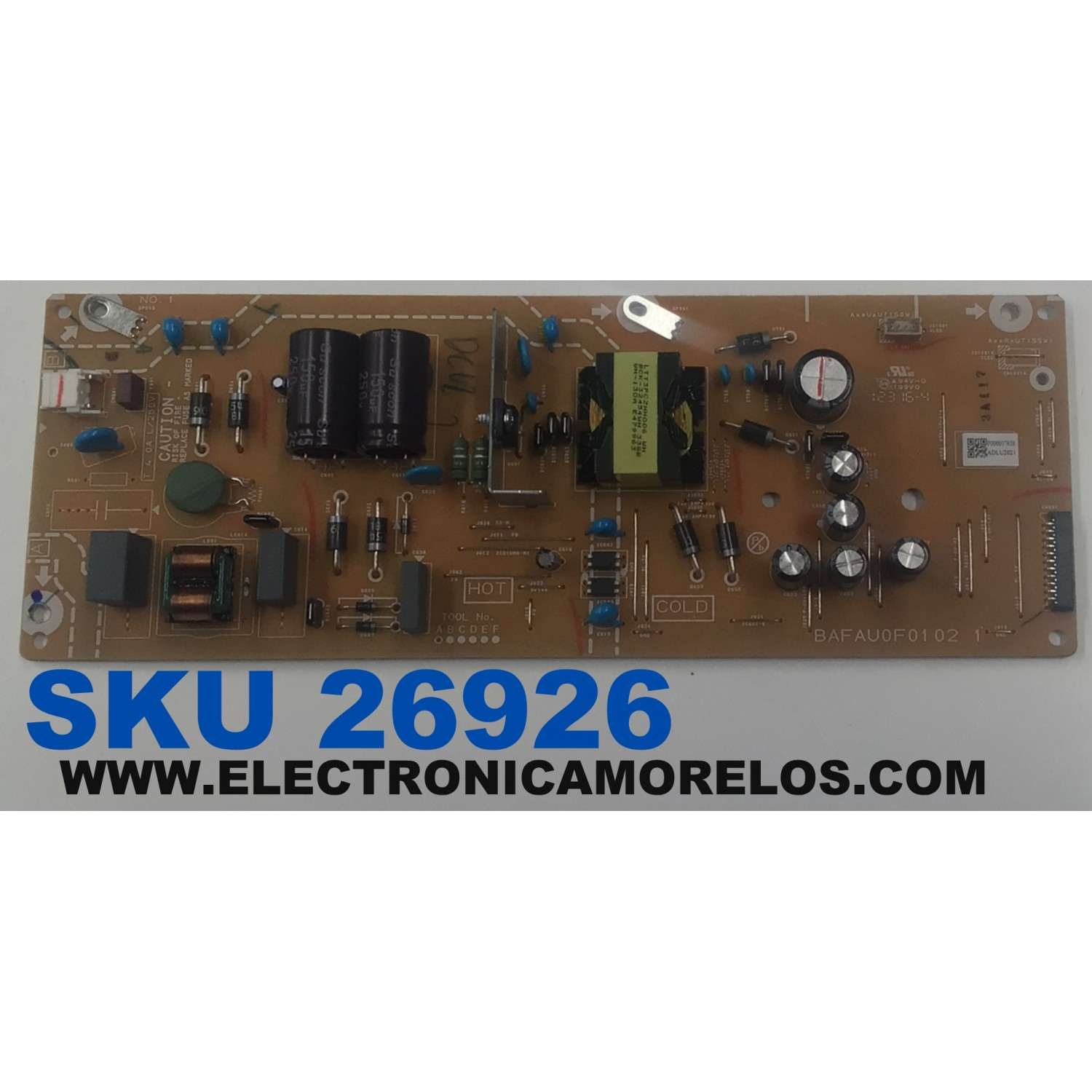 FUENTE DE PODER PARA TV PHILIPS ORIGINAL / NUMERO DE PARTE ADLU2021 / BAFAU0F01 02 1 / BAFAU0F01021 / P000017838 / PANEL UCAUGXT-E100 / DISPLAY V500DJ7-QE1 REV.D1 / MODELO 50PUL7552/F7