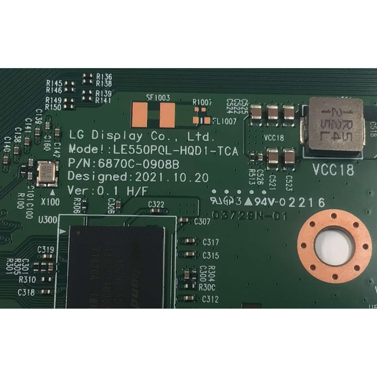 T-CON PARA TV LG ORIGINAL / NUMERO DE PARTE 6871L-6872C / 6870C-0908B / LE550P0L-HQD1-TCA / LC550PQL (HQ)(D3) / 550M7H3Y01 / BBTE3Y / M00046 / MODELO OLED55C2PUA / OLED55C3PUA / OLED55C3PUA.DUSQLJR - Imagen 2