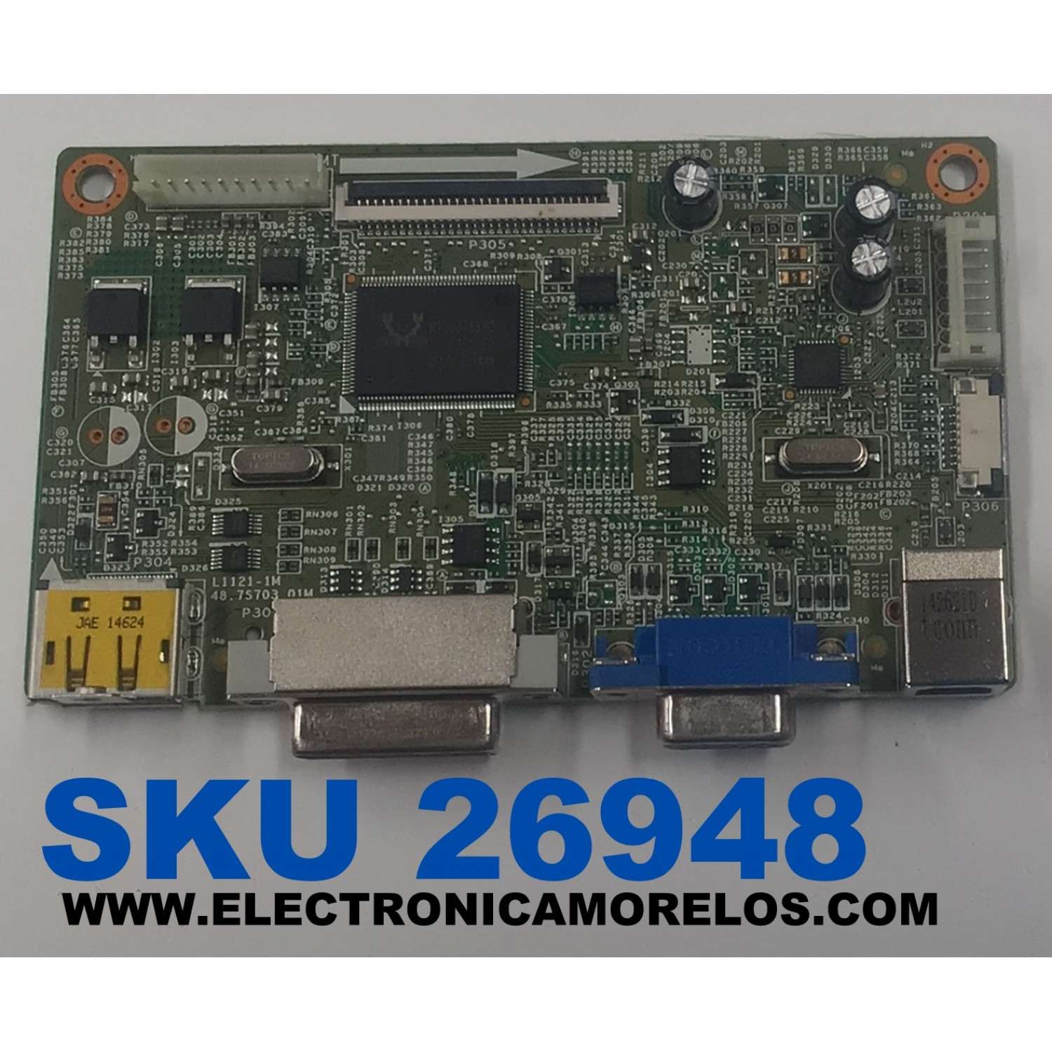 MAIN PARA MONITOR HP ORIGINAL / NUMERO DE PARTE E190I / L1121-1M / 48.7S703.01M / PANEL LM190E0A (SL)(A1) / MODELO E190I / E190I IPS DISPLAY