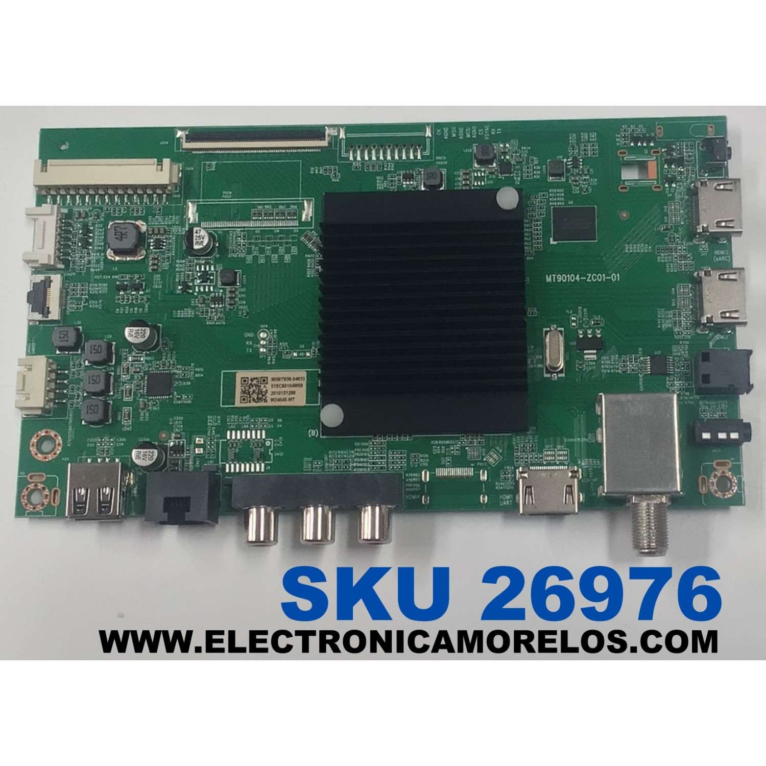 MAIN PARA TV ONN ORIGINAL 4K UHD HDR ROKU TV / NUMERO DE PARTE 515C90104M09 / MT90104-ZC01-01 / 2010131286 / M24045-MT / M09/7936-04633 / PANEL ST4951D01-1 (V2.2) / DISPLAY ST4951D01-1 VER.2.2 / MODELO 100012585 50"
