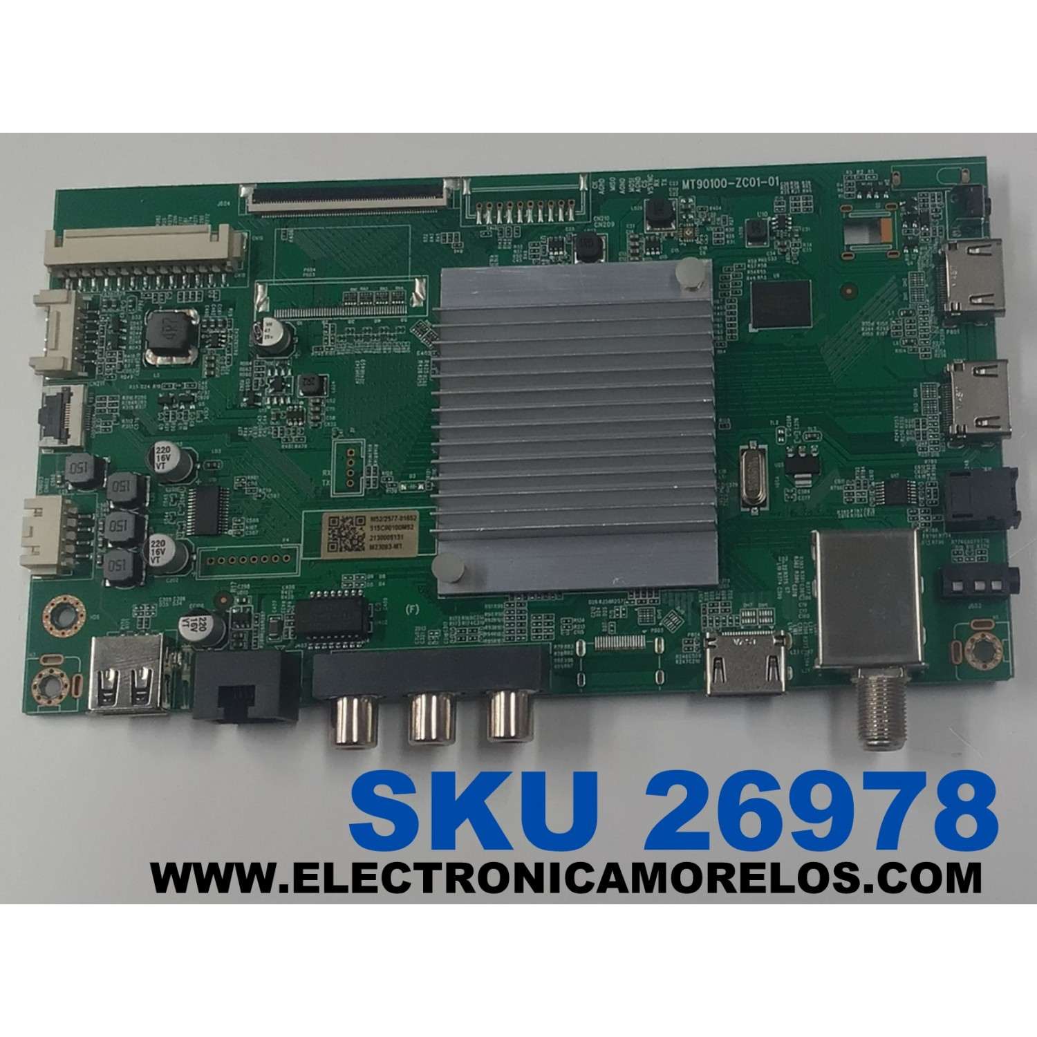 MAIN PARA TV ONN ORIGINAL 4K UHD HDR ROKU TV/ NUMERO DE PARTE 515C90100M52 / MT90100-ZC01-01 / 2130005131 / M23093-MT / M52/2577-01652 / DISPLAY HF500QUB-F20 / MODELO 100133204 50" / 100012585 50"