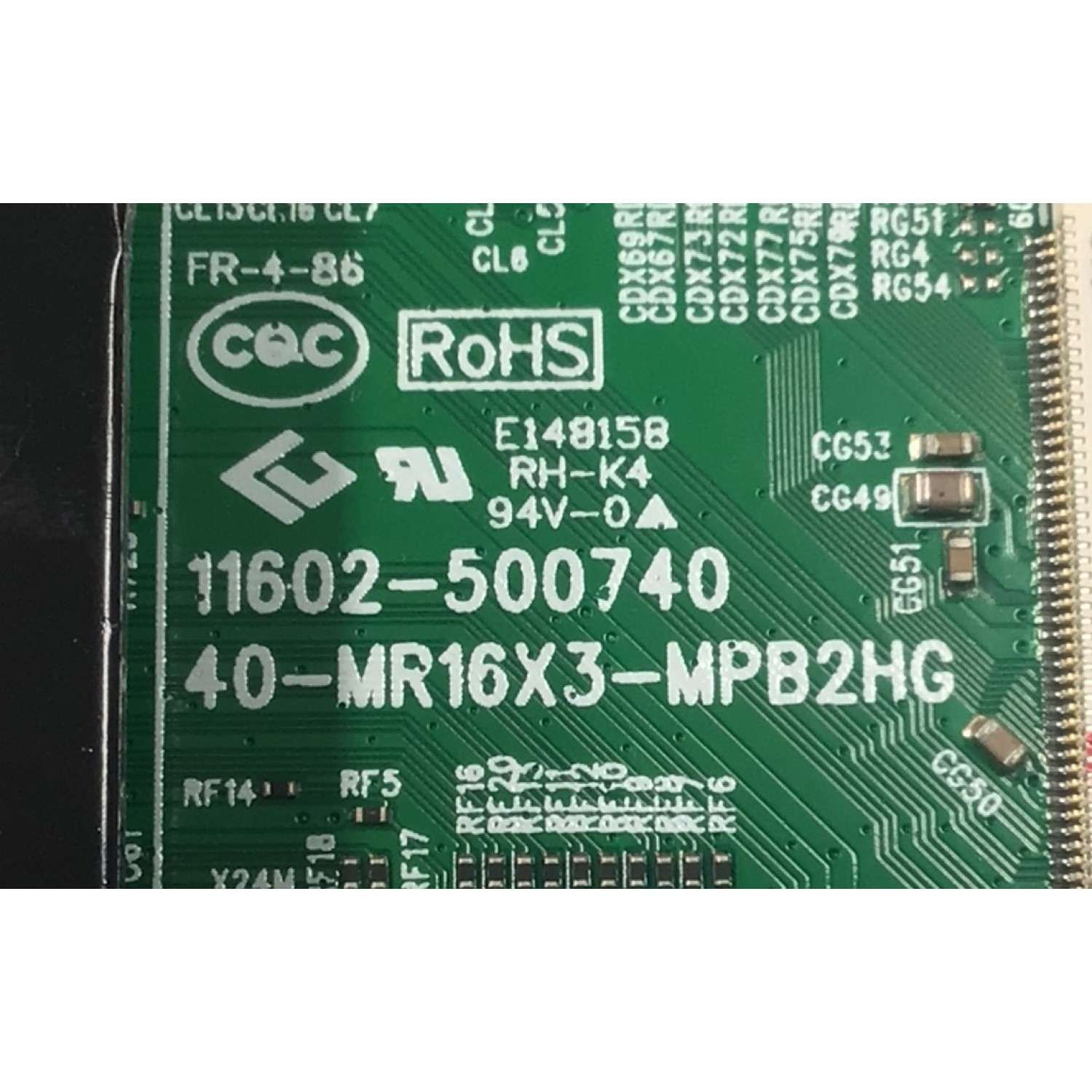 MAIN FUENTE COMBO ORIGINAL PARA TV TCL HD ROKU TV / NUMERO DE PARTE 30800-001042 / 40-MR16X3-MPB2HG / 11602-500740 / MR16X3 / 30801-001034 / V8-MR16K01-LF / PANEL LVW320NDEL / DISPLAY V320BJ9-Q01 REV.C1 / MODELO 32S331 - Imagen 3