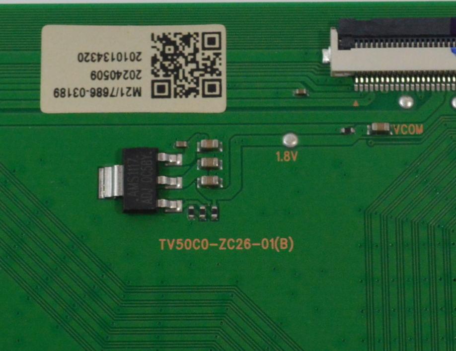 T-CON PARA TV ONN ORIGINAL / NUMERO DE PARTE 513C50C0M21 / 303C50C0232 / TV50C0-ZC26-01 / TV50C0-ZC26-01(B) / M21/7686-03189 / 20240509 / 2010134320 / 2023.06.08 / 20230608 / DISPLAY V430DJ1-Q01 REV.D2 / MODELO 100012584 43" - Imagen 3
