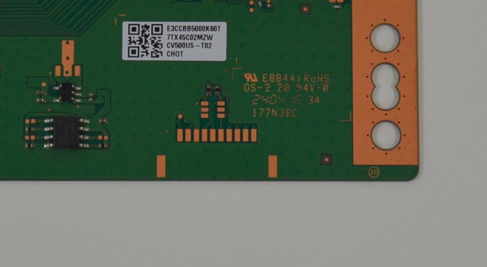 T-CON ORIGINAL NUEVA PARA TV DAEWOO / NUMERO DE PARTE / E3CCBB5000K60T / CV500U5-T02 / 4TX34H00NQW / 177N3B / E88441 / PANEL LVU500CHDX E0504 / DISPLAY CV500U5-T02 REV:01 / MODELO DAW50UR - Imagen 2