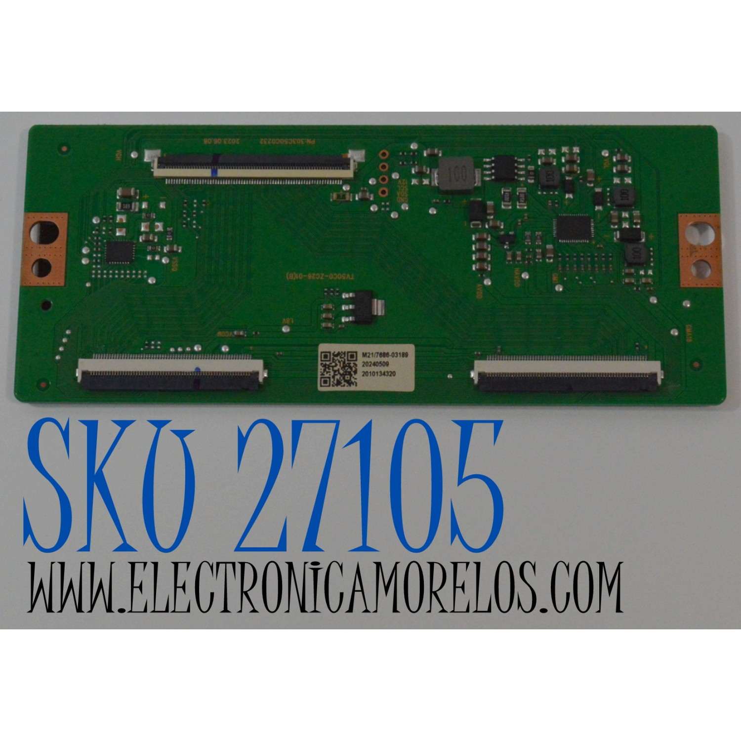 T-CON PARA TV ONN ORIGINAL / NUMERO DE PARTE 513C50C0M21 / 303C50C0232 / TV50C0-ZC26-01 / TV50C0-ZC26-01(B) / M21/7686-03189 / 20240509 / 2010134320 / 2023.06.08 / 20230608 / DISPLAY V430DJ1-Q01 REV.D2 / MODELO 100012584 43"