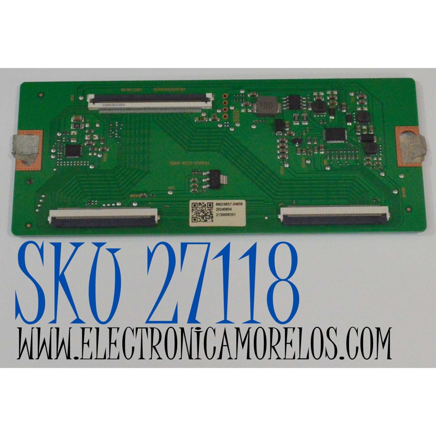 T-CON PARA TV ONN ORIGINAL / NUMERO DE PARTE TV50C0-ZC26-01 / 513C50C0M62 / 513C50C0M61 / TV50C0-ZC26-01(B) / 303C50C0232 / M62/9657-04656 / 20240604 / 2130006201 /  PANEL V650DJB-Q02 (D2) / DISPLAY V650DJB-Q02 REV.D2 / MODELO 100012587 65"