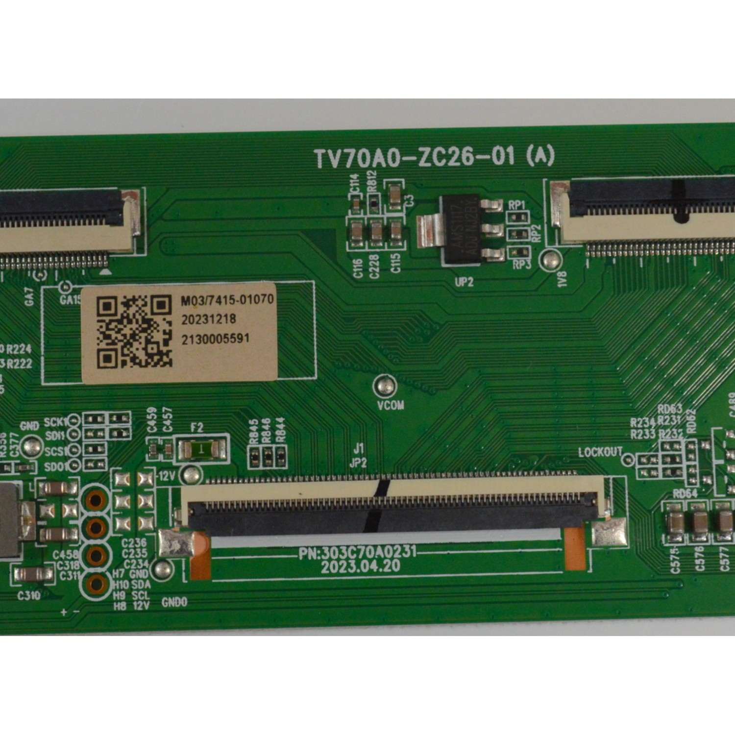 T-CON ORIGINAL PARA TV ONN / NUMERO DE PARTE TV70A0-ZC26-01 / 513C70A0M03 / 513C70A0M04 / TV70A0-ZC26-01(A) / TV70A0-ZC26-01(B) / 303C70A0231 / 303C70A0231 / DISPLAY JE695R3HD2L / MODELO 100012588 70" - Imagen 2
