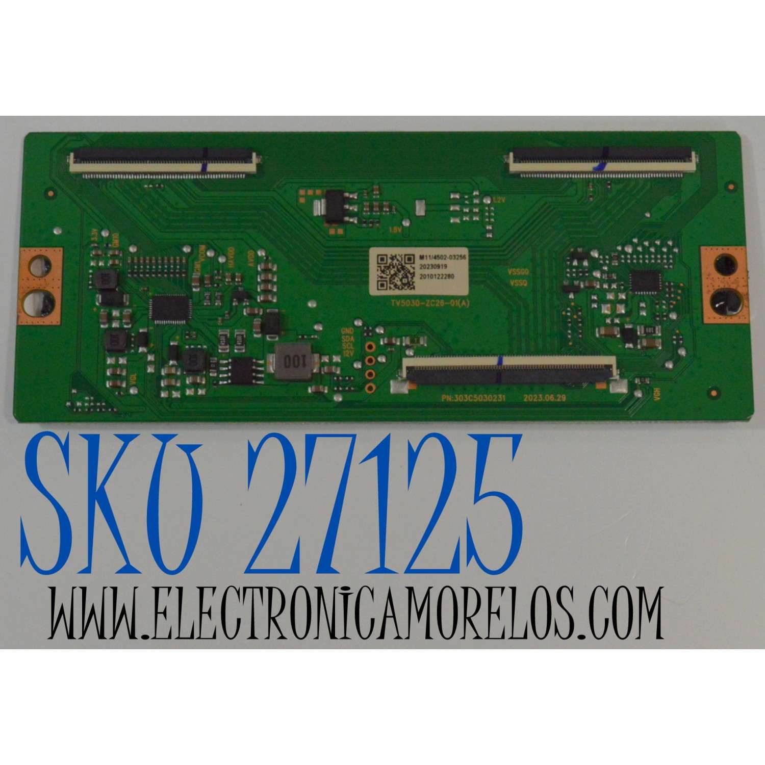 T-CON PARA TV ONN ORIGINAL / NUMERO DE PARTE TV5030-ZC26-01 / 513C5030M11 / TV5030-ZC26-01(A) / 303C5030231 / M11/4502-03256 / 20230919 / 2010122280 / DISPLAY HF500QUB-F20 / MODELO 100012585 50"
