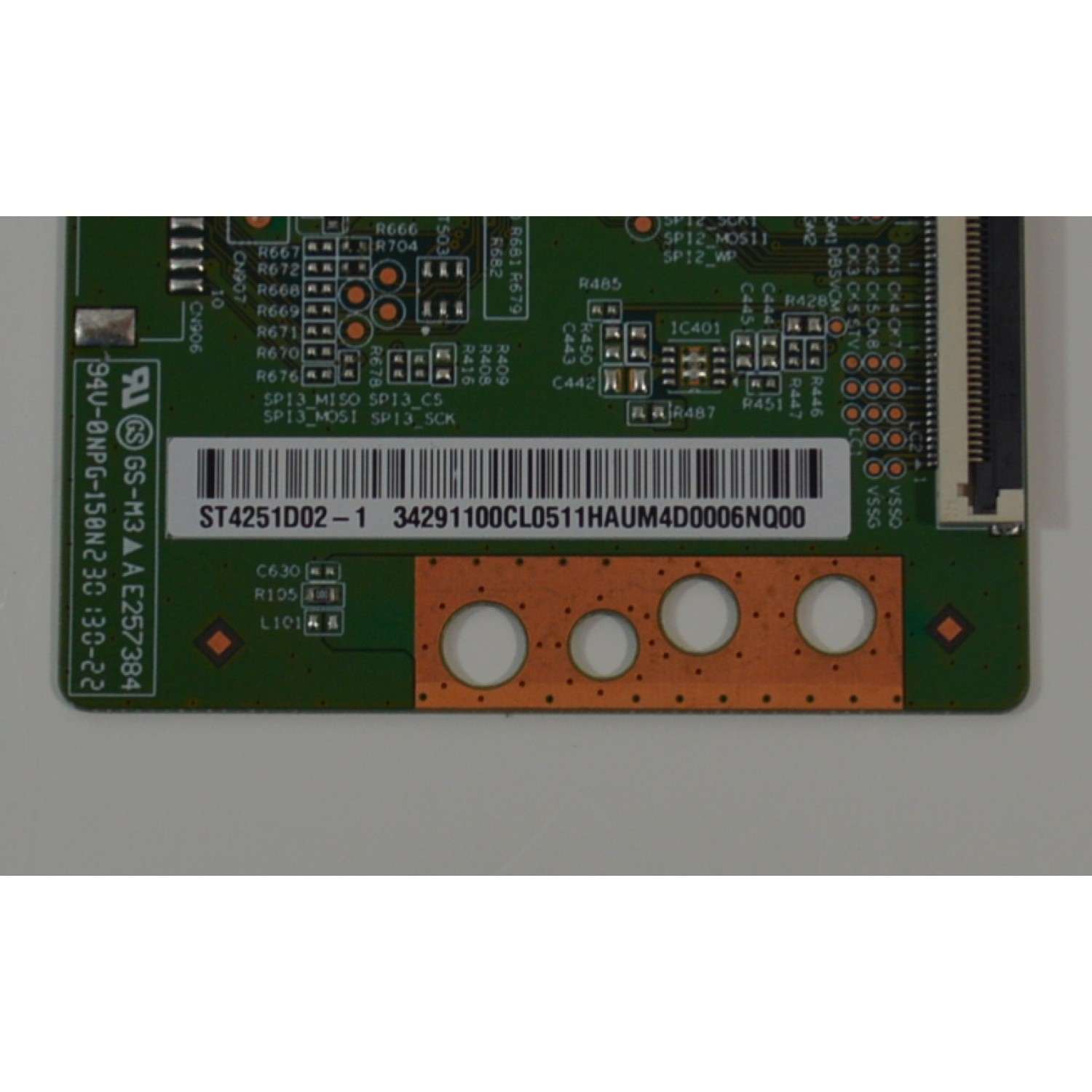T-CON ORIGINAL NUEVA PARA TV PHILIPS / NUMERO DE PARTE 34291100CL0511 / TD-000L / 34.29110.0CL / ST4251D02-1 / E257384 / 34291100CL0511HA / PANEL LVU430CSDX A0011 / DISPLAY V / MODELO 43PFL5756 / 43PFL5756/F7 A - Imagen 3