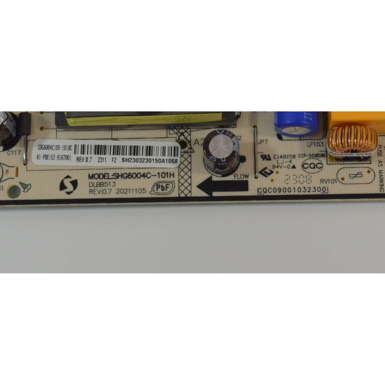FUENTE DE PODER ORIGINAL NUEVA PARA TV TCL / NUMERO DE PARTE 81-PBE152-H167001 / SHG6004C-101H / DLBB513 / SHG6004C / SHG6004C105-101HC / 210211105 / CQC09001032300 / E148158 / MODELO 55CF630 - Imagen 2