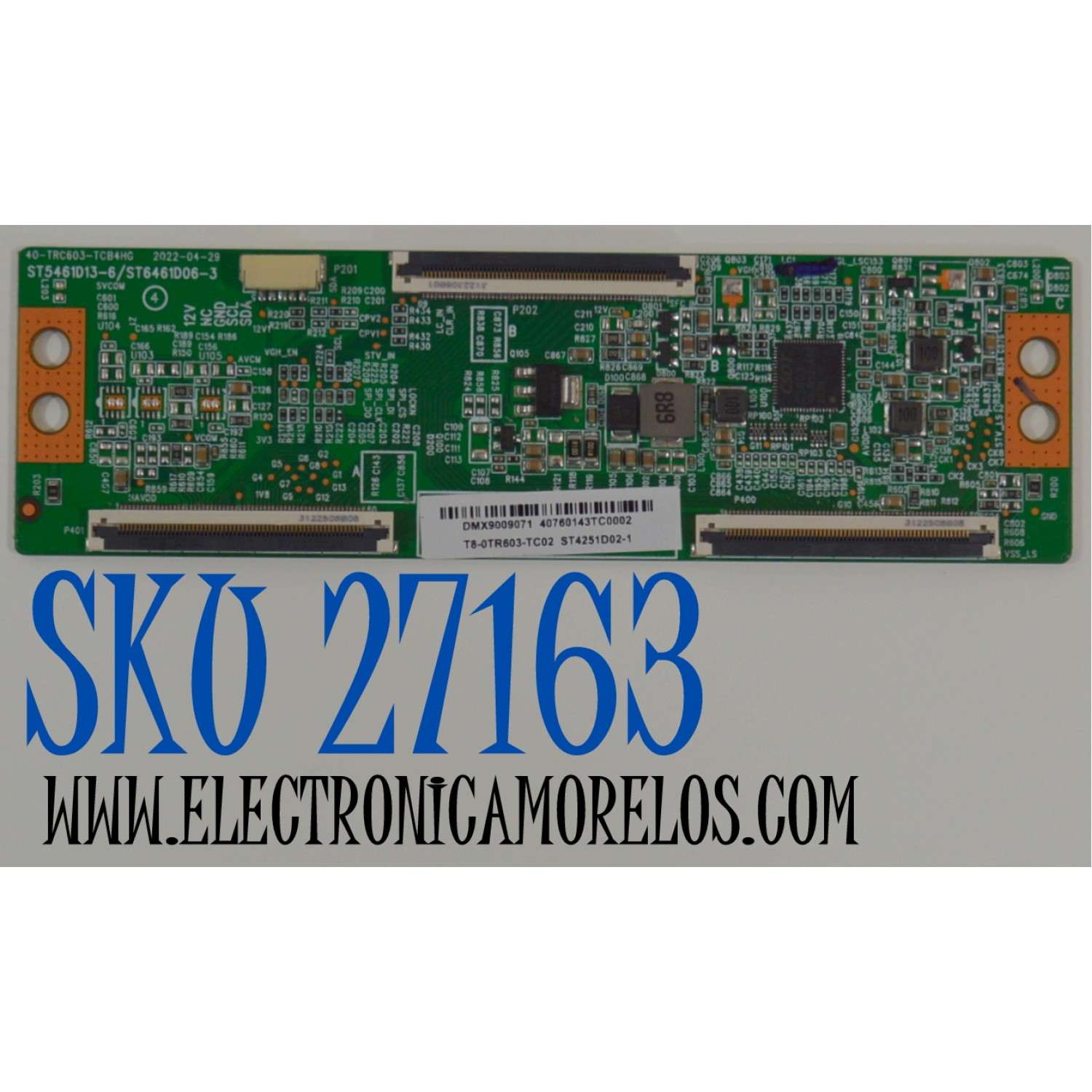 T-CON ORIGINAL NUEVA PARA TV / NUMERO DE PARTE T8-0TR603-TC02 / 40-TRC603-TCB4HG / ST4251D02-1 / ST5461D13-6/ST6461D06-3 / ST5461D13-6 / ST6461D06-3 / DMX9009071 / 40760143TC0002 / MODELO 43''