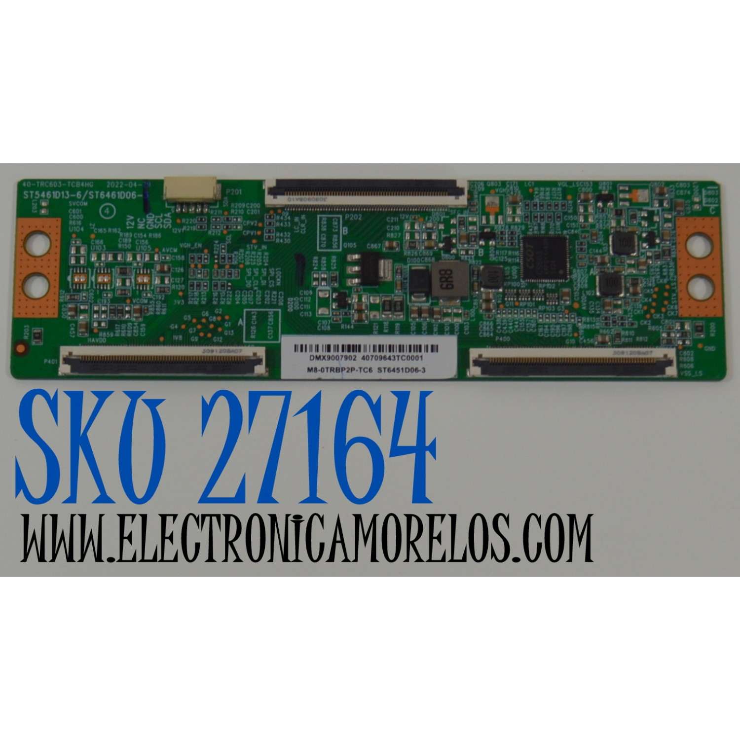 T-CON ORIGINAL NUEVA PARA TV XIAOMI / NUMERO DE PARTE M8-0TRBP2P-TC6 / 40-TRC603-TCB4HG / ST6461D06-3 / ST5461D13-6/ST6461D06-3 / ST5461D13-6 / DMX9007902 / 40709643TC0001 / E148158 / MODELOS L65M7-Q2RU / L55M7-EARU