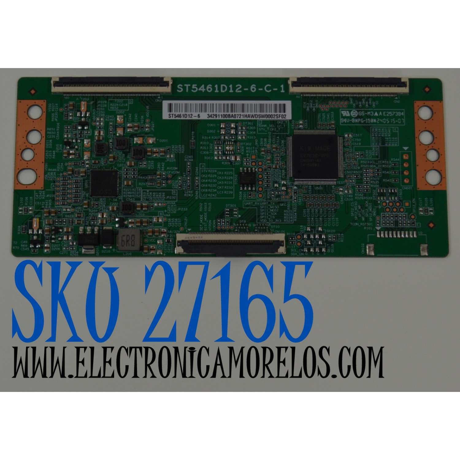 T-CON ORIGINAL NUEVA PARA TV JVC / NUMERO DE PARTE 34291100BA0721 / ST5461D12-6-C-1 / ST5461D12-6 / 34.2911.00B.A0 / 34291100BA0721HAW / PANEL LVU550CSDX / DISPLAY ST5461D12-6 VER.2.2 / MODELOS SI55URF / V4K55M-0801 LTC3T1GA / 55PFL5756/F6 / 55PUL6673/F7
