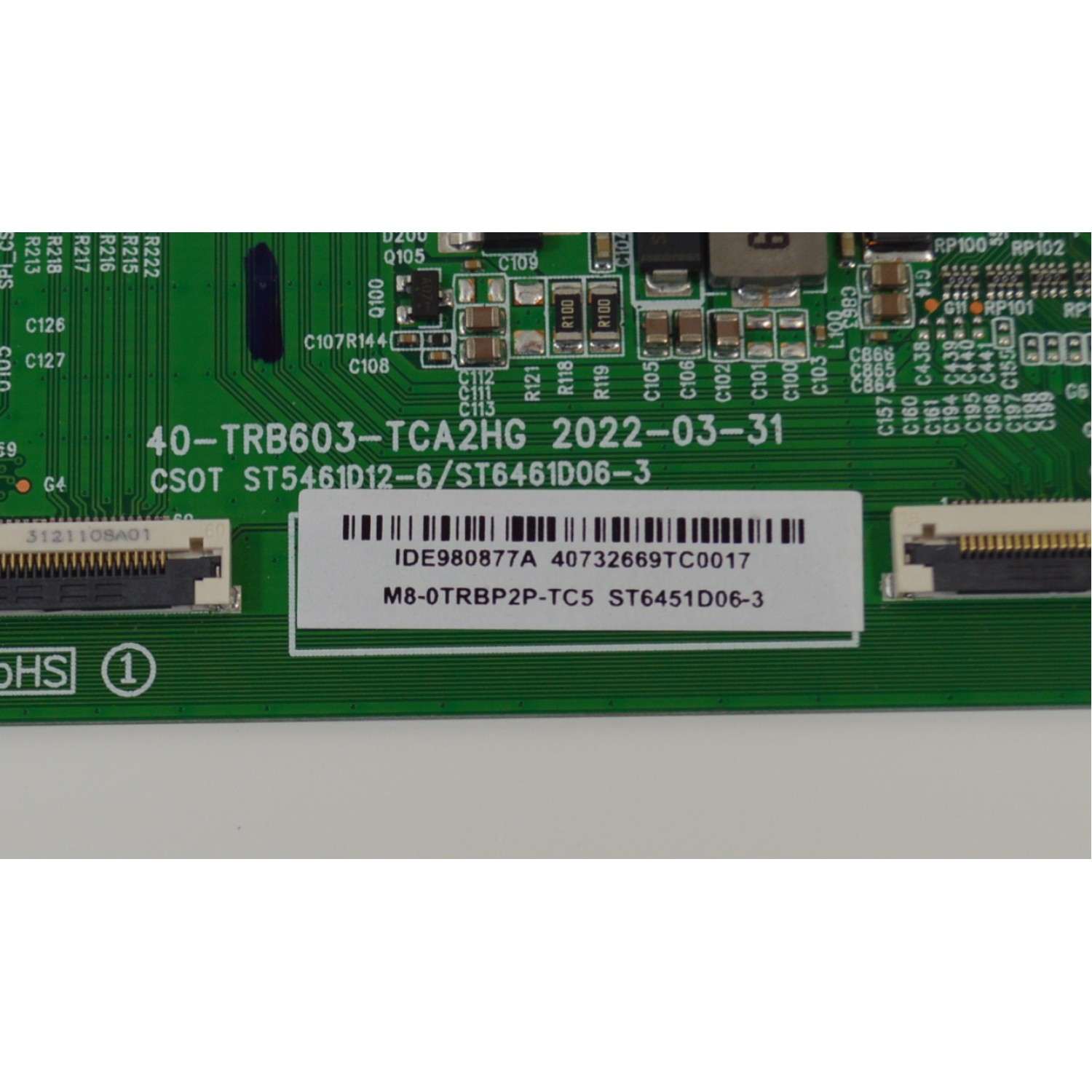 T-CON ORIGINAL NUEVA PARA TV TCL / NUMERO DE PARTE M8-0TRBP2P-TC5 / 40-TRB603-TCA2HG / ST6451D06-3 / IDE980877A / ST5461D12-6 / ST6461D06-3 / CS0T ST5461D12-6/ST6461D06-3 / 40732669TC0017 / MODELO 75Q650F - Imagen 2