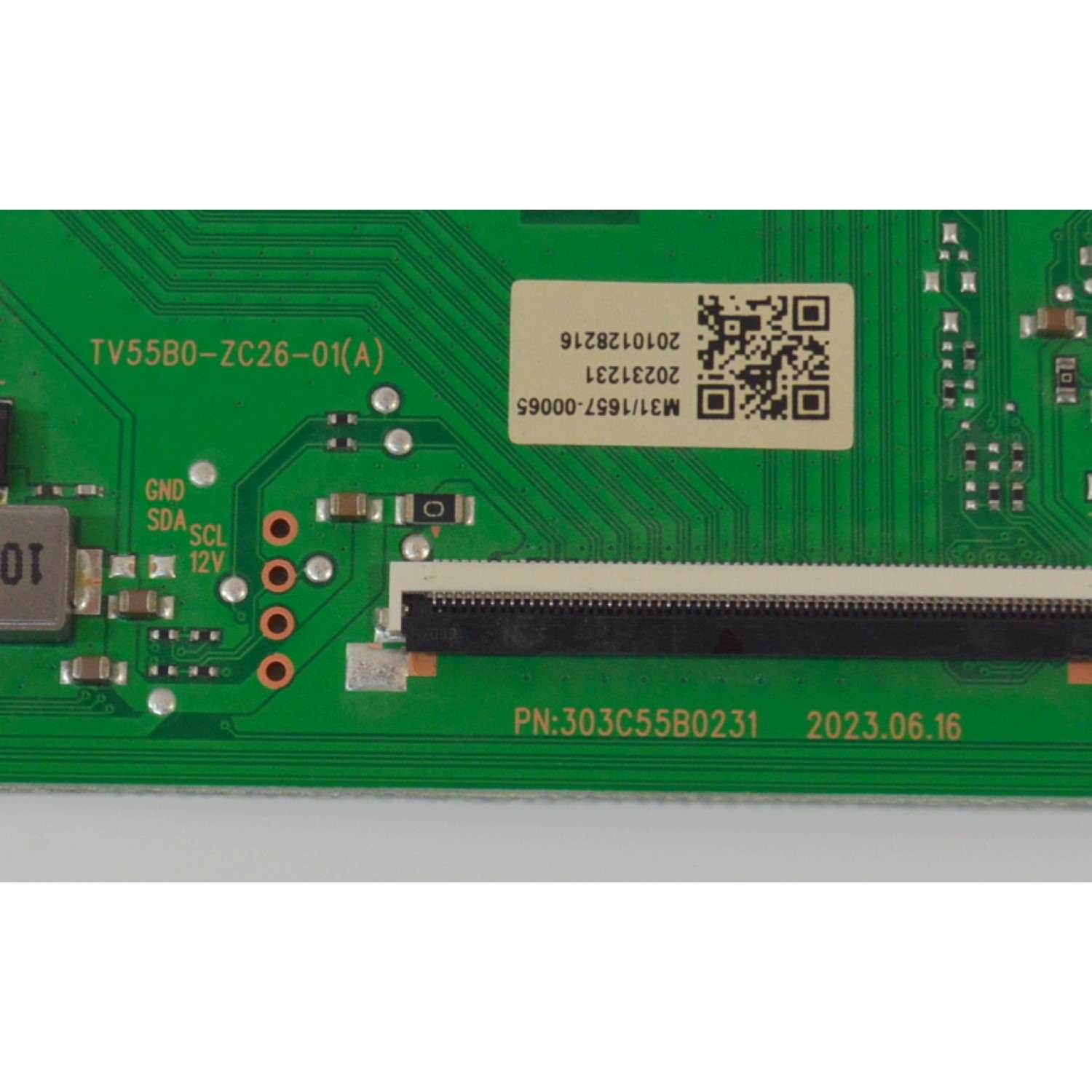 T-CON ORIGINAL PARA TV ONN / NUMERO DE PARTE 513C55B0M31 / TV55B0-ZC26-01(A) / 303C55B0231 / M31/1657-00065 / 20231231 / 20231231 / 2010128216 / DISPLAY ST7461D03-2 VER.2.3 / MODELO 100044717 75" - Imagen 2