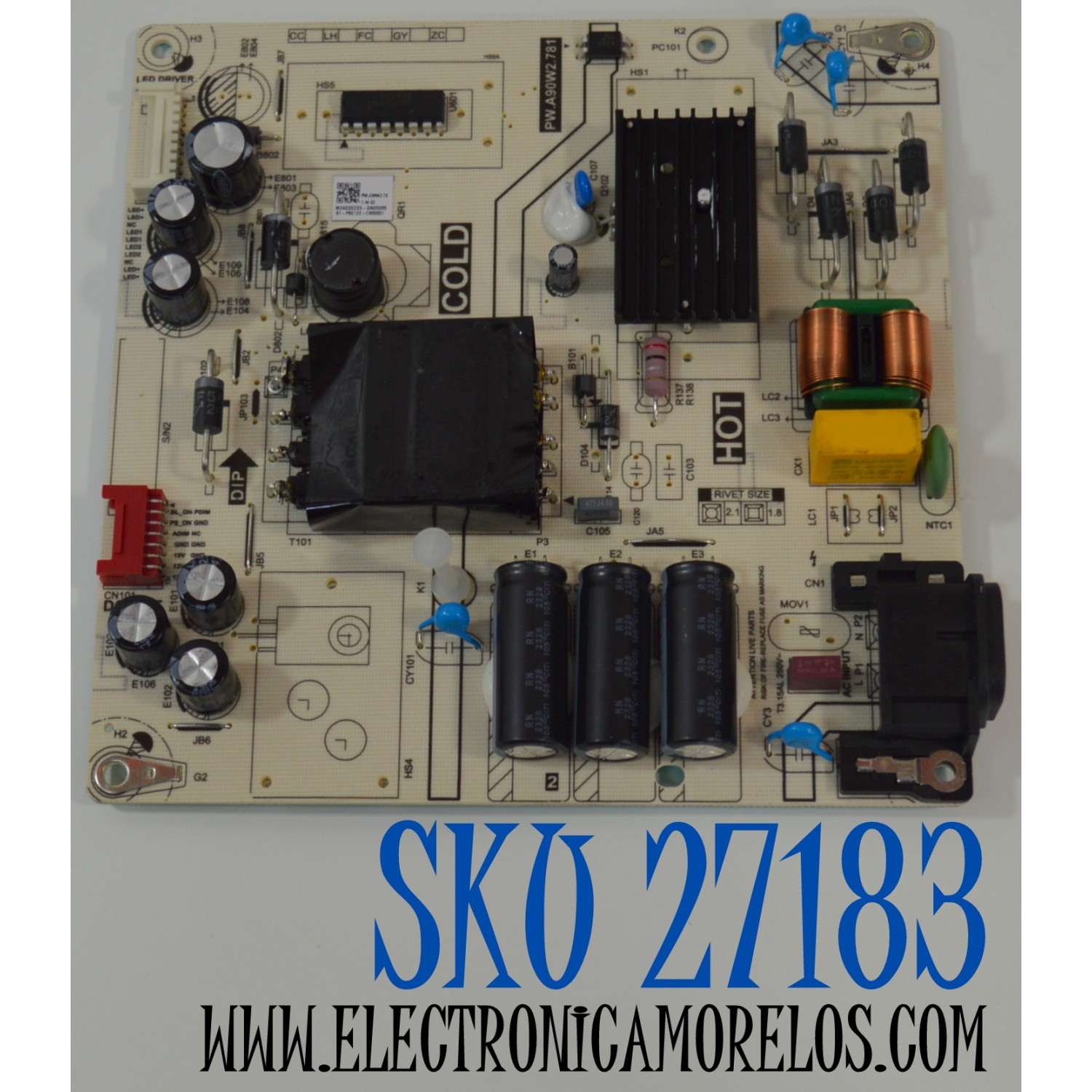 FUENTE DE PODER ORIGINAL NUEVA PARA TV JVC / NUMERO DE PARTE 81-PBE122-C900001 / 81-PBE122-C0900001 / PW.A90W2.781 / PW.A90W2.781-M-02 / PW.A90W2 781-M-02 / E173873 / PANEL LVU550CSDX / DISPLAY ST5461D12-6 VER.2.2 / MODELO SI55URF / DAW55URF