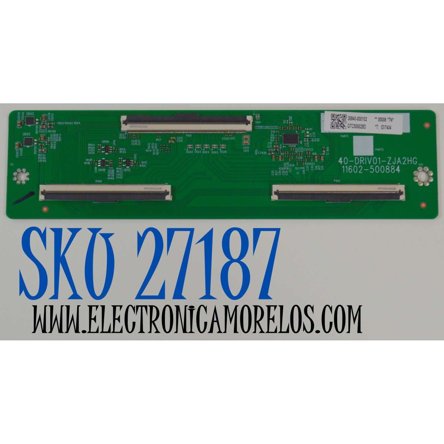T-CON ORIGINAL PARA TV TCL / NUMERO DE PARTE 30840-000102 / 40-DRIV01-ZJA2HG / 11602-500884 / GTC500028D / E503744 / 2E13644A0 / 19001227631 / PANEL LVU980NDJL / DISPLAY ST9751D01-4 VER.2.2 / BOARD ST9751D01-1-XRL-1 /  MODELO 98Q651G / 98Q671G / 98Q672G