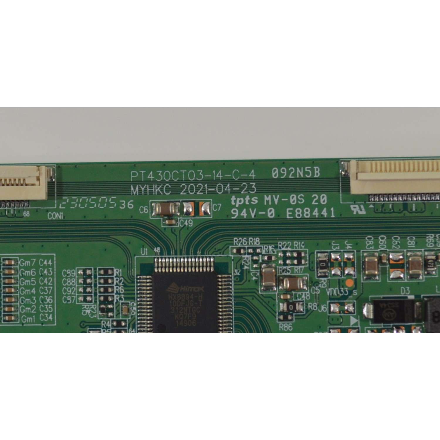 T-CON ORIGINAL NUEVA PARA TV PHILIPS / NUMERO DE PARTE 2601620051600 / 260162005160 / PT430CT03-14-C-4 / E88441 / PANEL LVF430HKDX E0065 / DISPLAY PT430CT03-14 / MODELOS HKP43R01 / HKP43R02 / WR43EX2300 / 43PFL4775 / 43PFL4775/F7 A CC2 - Imagen 2