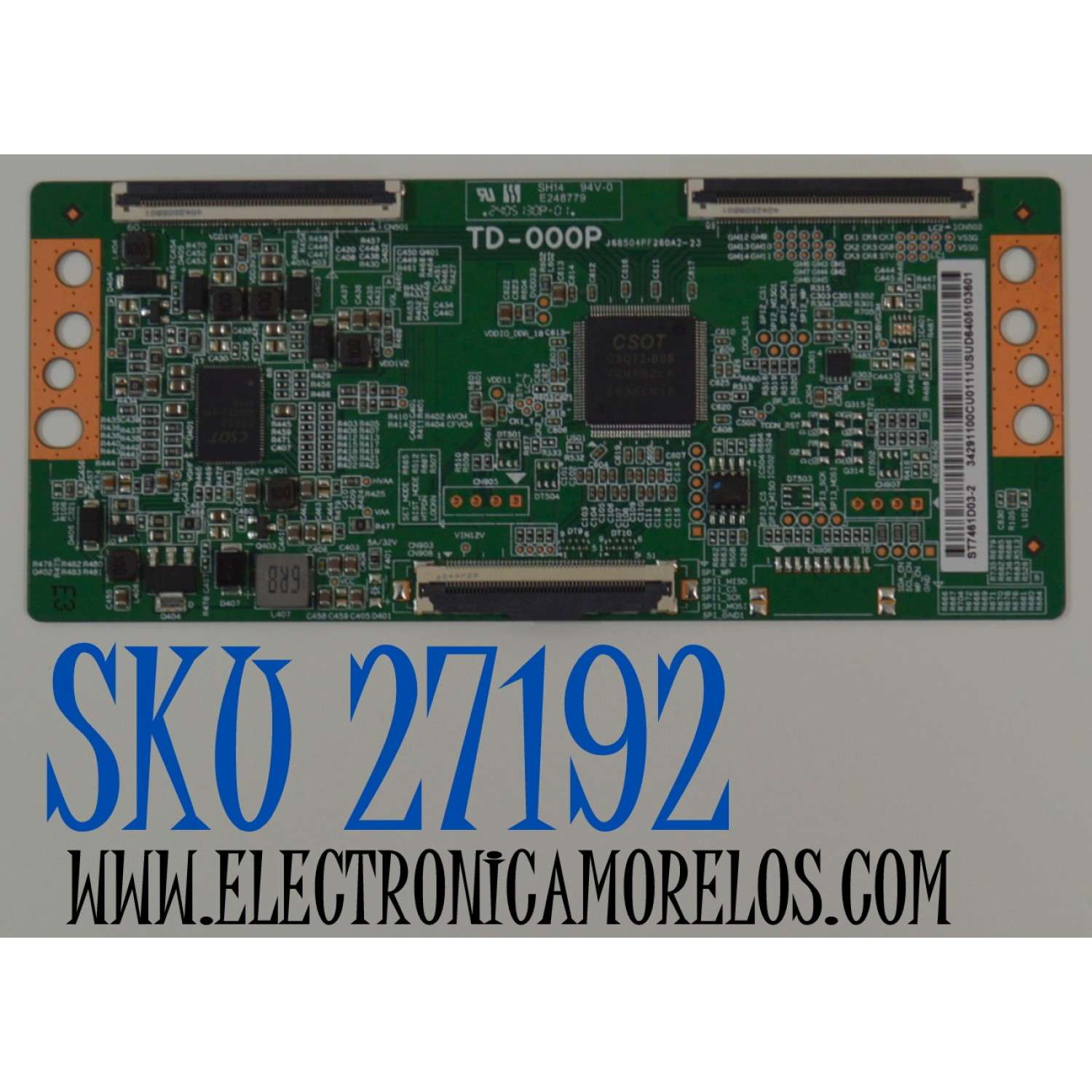 T-CON ORIGINAL NUEVA PARA TV SHARP / NUMERO DE PARTE 34291100CU / 34291100CU0111USU / 34.29110.0CU / TD-000P / ST7461D03-2 / 34291100CU0111 / J68504PF260A2-23 / PANEL K750WDJ10HE / DISPLAY ST7461D03-2 VER.2.3 / MODELO 4T-C75EL8UR
