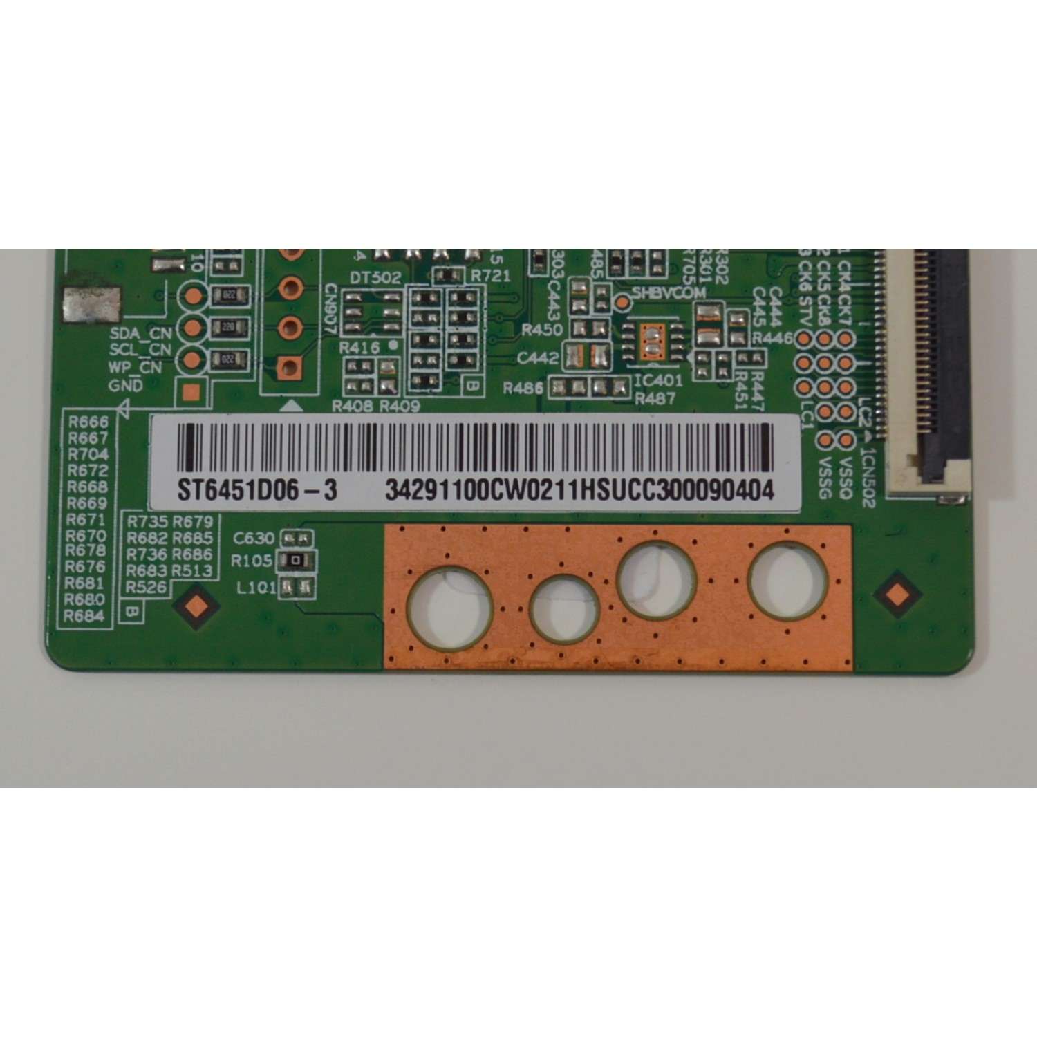T-CON ORIGINAL NUEVA PARA TV HKPRO / NUMERO DE PARTE 34291100CW0211 / 34291100CW02 / 34.29110.0CW / TD-000P / ST6451D06-3 / 34291100CW0211HSUCC / G68504PF262 / PANEL K650WDGF / DISPLAY ST6451D06-3 VER.2.1 / MODELOS HKP65RUHD1 / 4T-C65EL8UR / 65PUL7973/F7 - Imagen 2