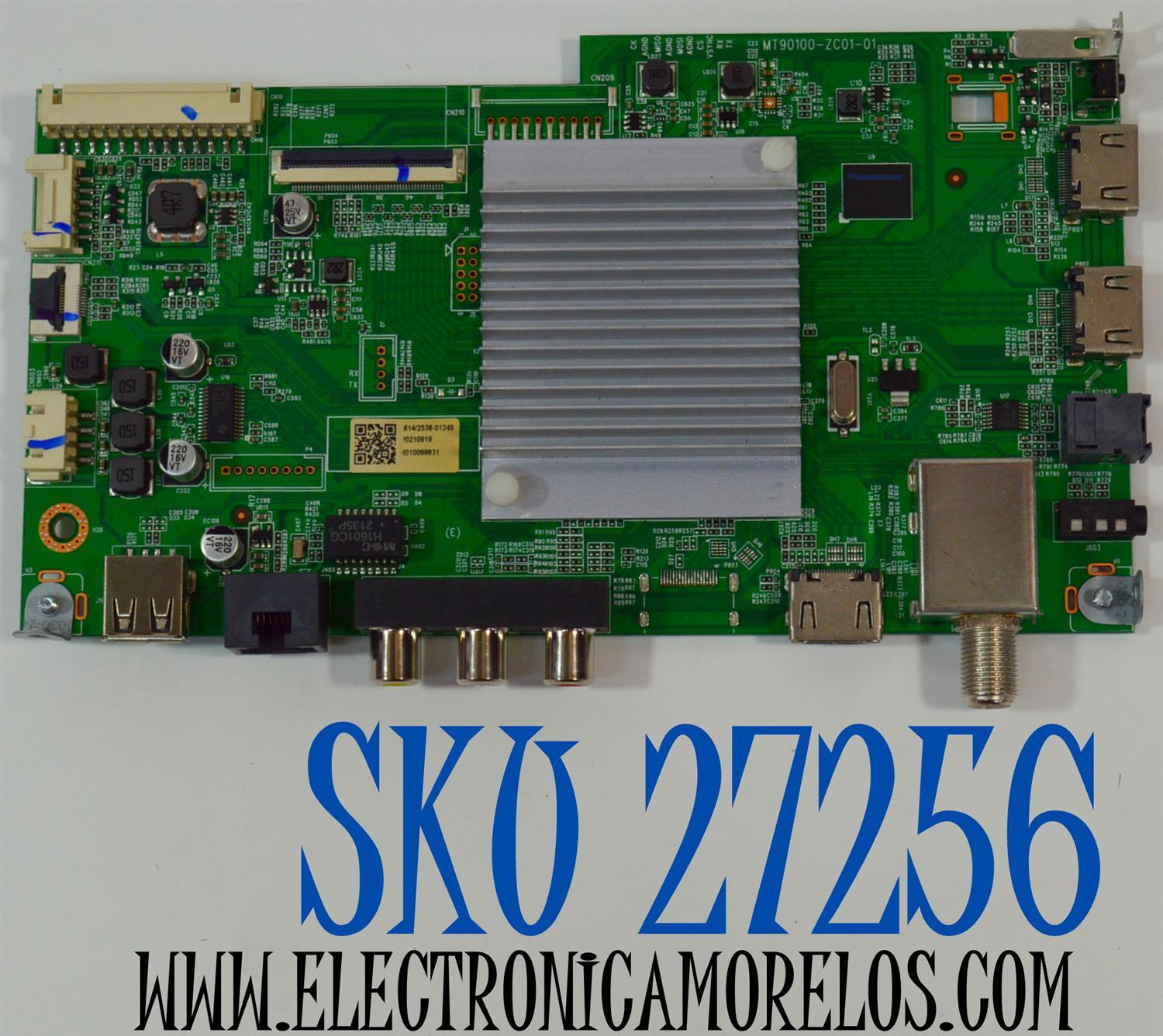 MAIN ORIGINAL PARA TV JVC 4K UHD HDR ROKU TV / NUMERO DE PARTE 515C90100M14 / MT90100-ZC01-01 / M14/2538-01248 / 20210919 / 2010099631 / DISPLAY ST5461D12-4 VER.2.2 / BOARD ST5461D12-5-XL-1 / ST5461D12-5-XR-1 / MODELO LT-55MAW595