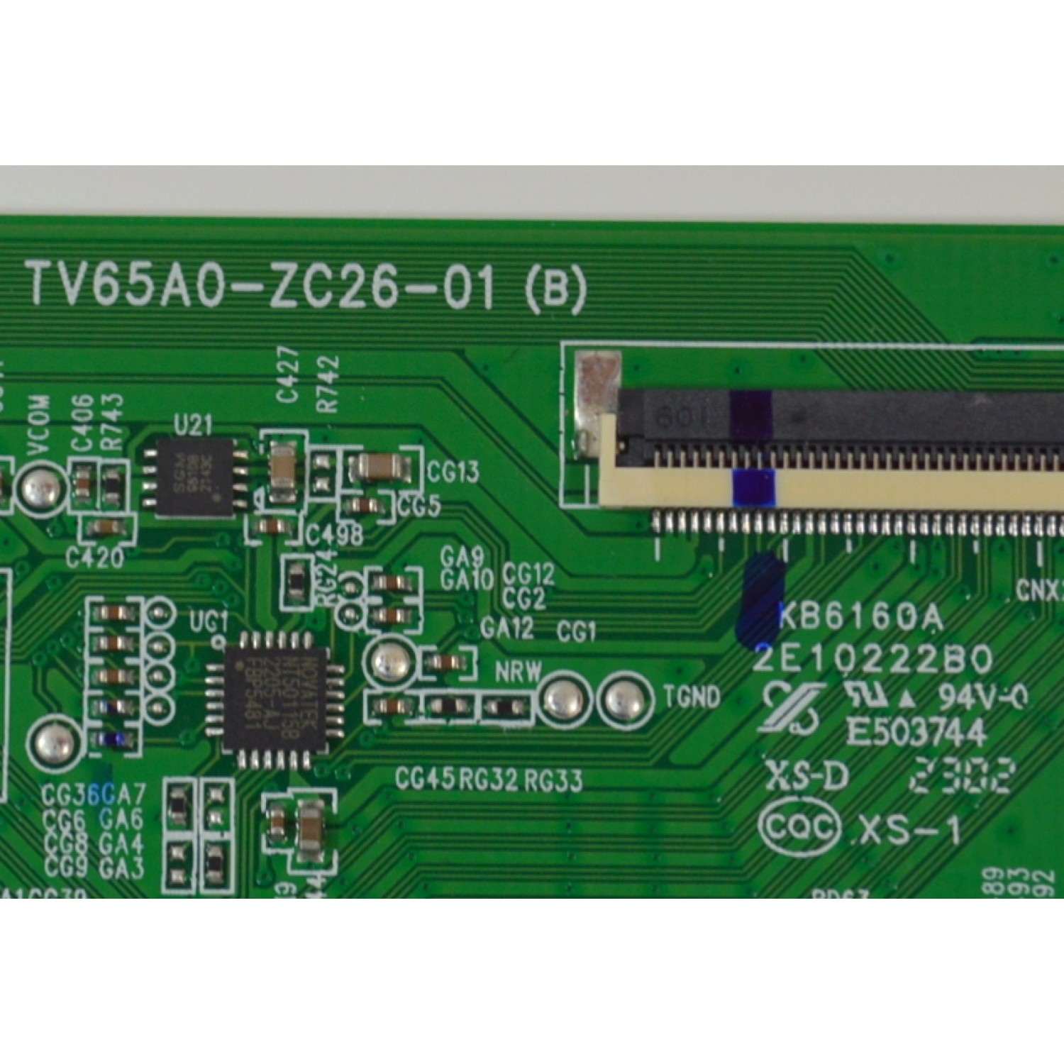 T-CON ORIGINAL PARA TV ONN / NUMERO DE PARTE TV65A0-ZC26-01 / 513C65A0M04 / M04/9946-02206 / 20230215 / 2010113504 / KB6160A / 2E10222B0 / 2E10222BO / DISPLAY JR645R3HA7L / MODELO 100012587 65" - Imagen 2